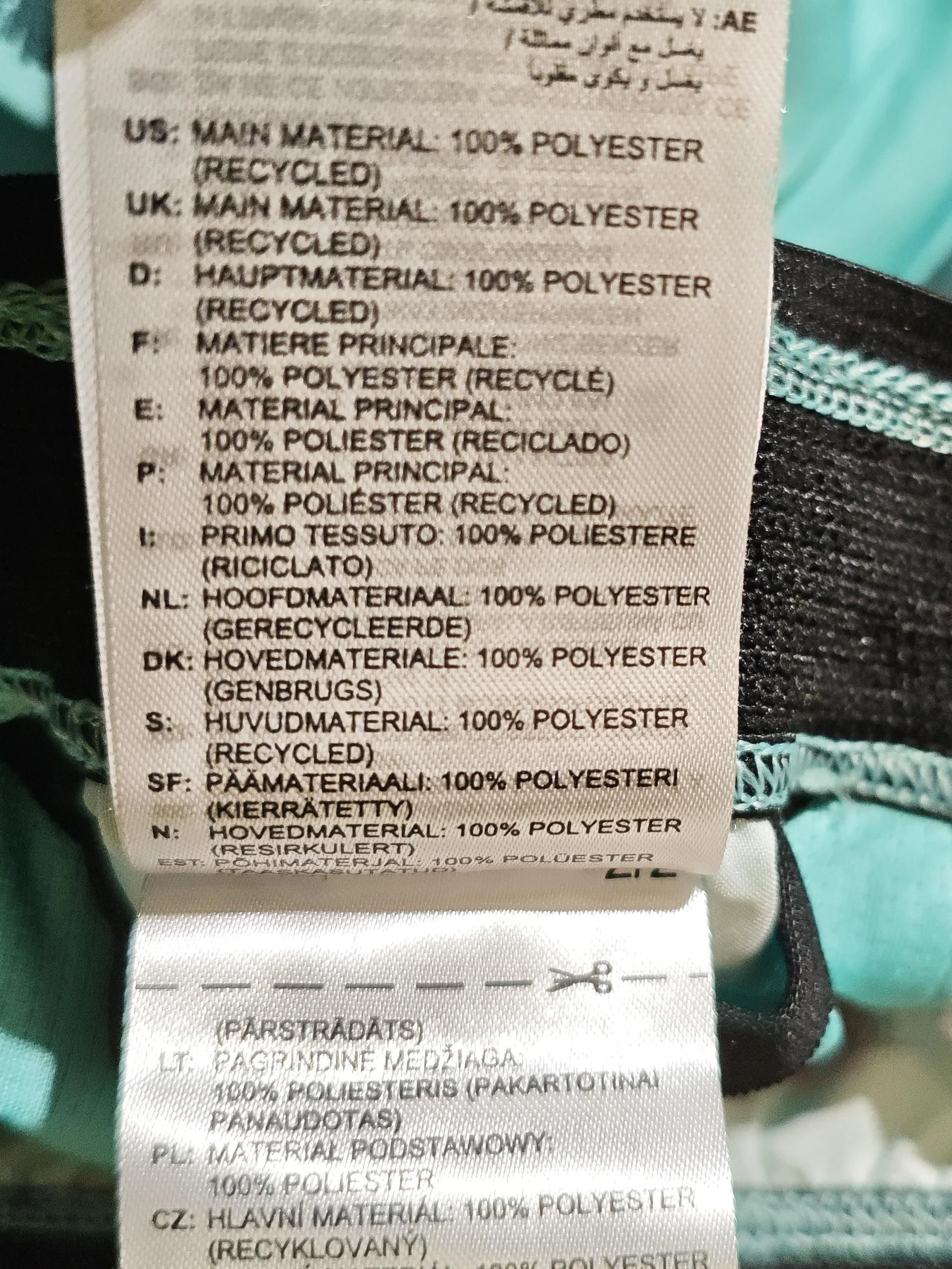 Reebok athletic swim trunks in blue - Image 6