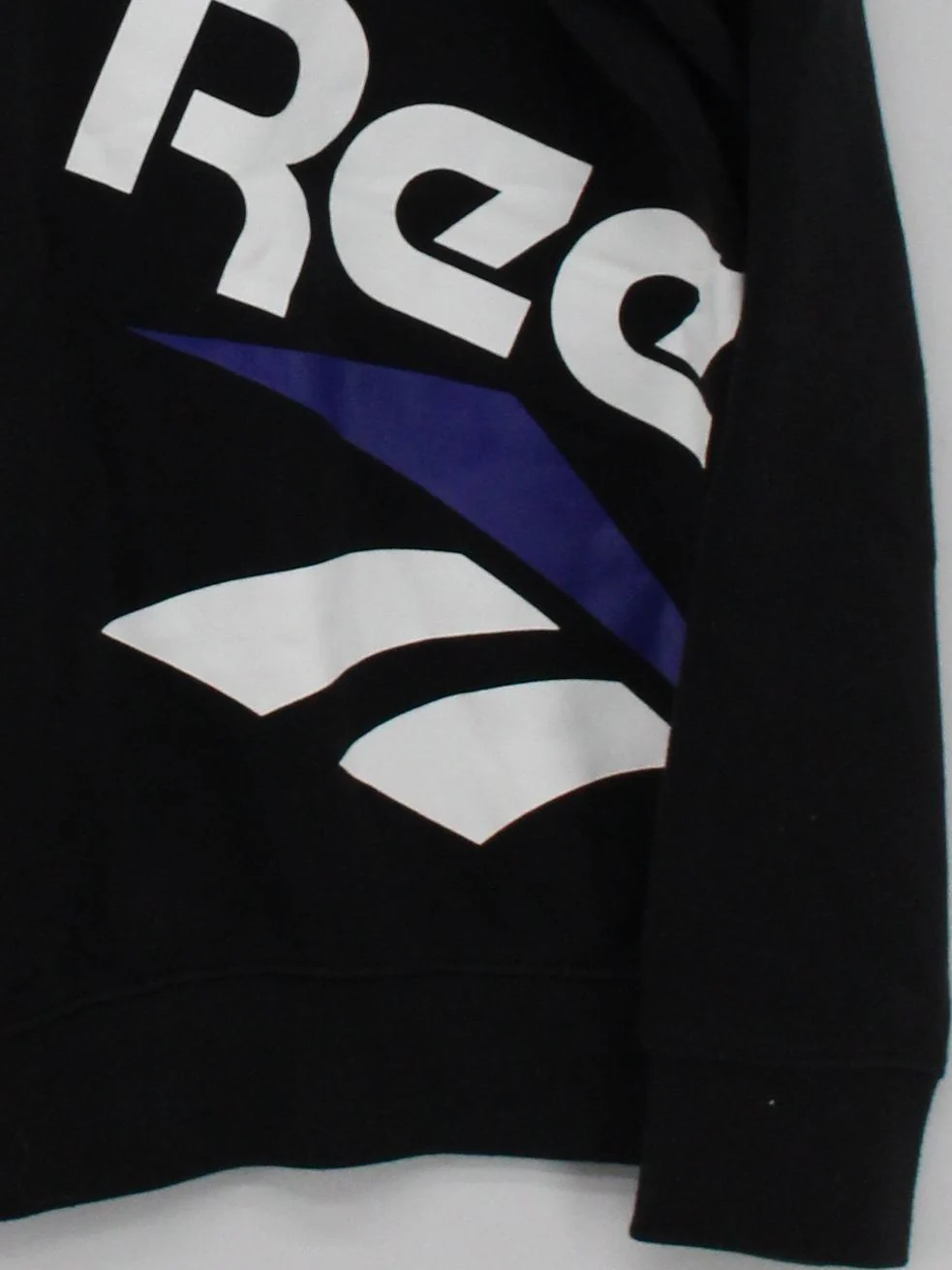 Reebok Men's Hoodie M Black Graphic 100% Cotton Pullover - Image 4