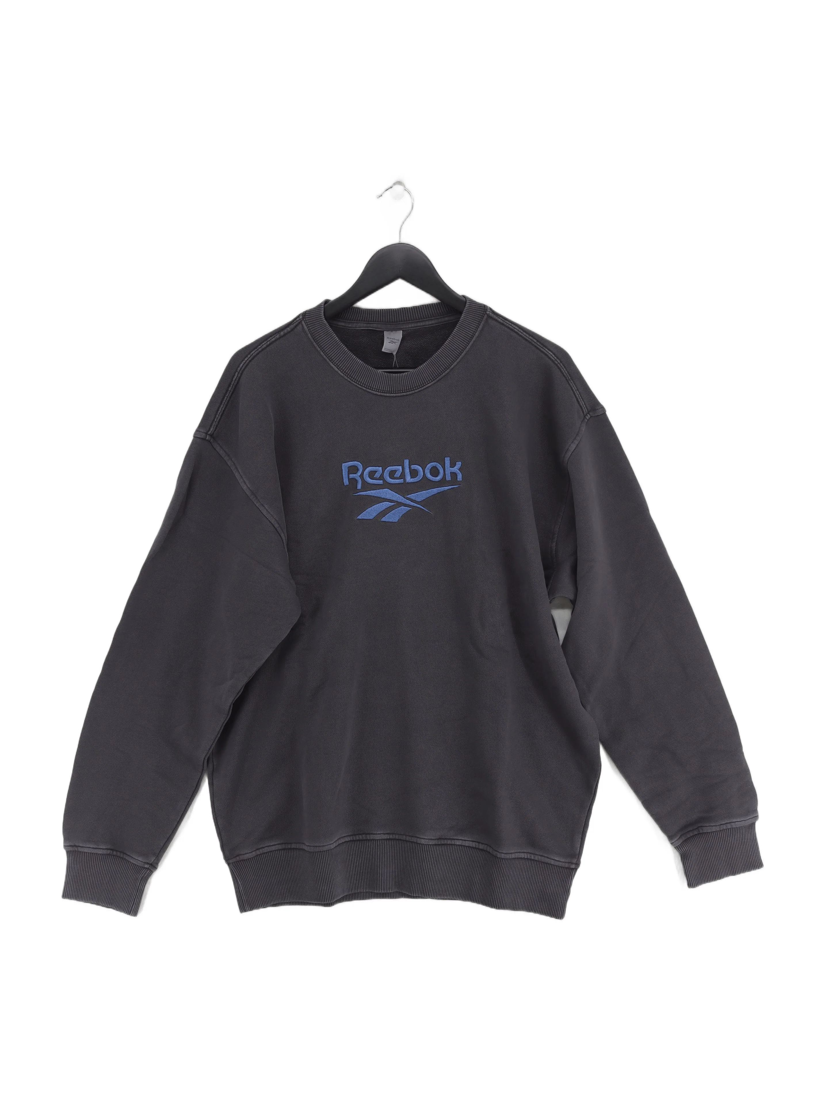 Reebok Men's Hoodie M Black Graphic Cotton with Elastane Pullover New with tags