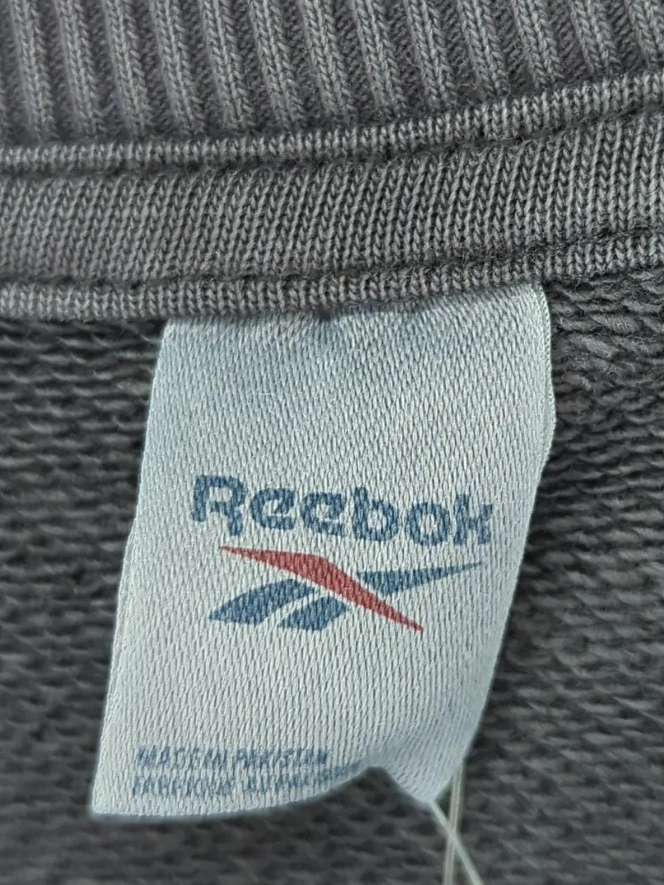 Reebok Men's Hoodie M Black Graphic Cotton with Elastane Pullover New with tags - Image 5