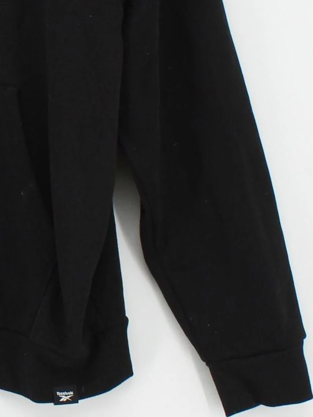 Reebok Men's Hoodie M Black Graphic Cotton with Polyester Pullover - Image 4