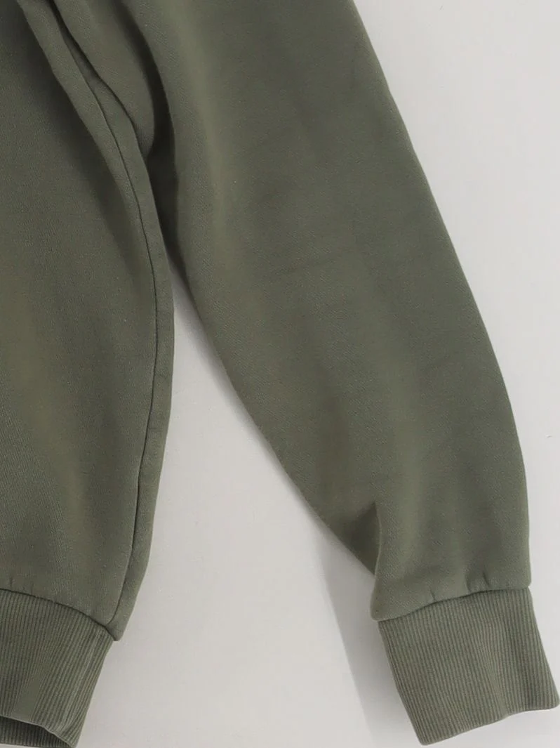 Reebok Men's Hoodie M Green Cotton with Polyester Pullover - Image 4