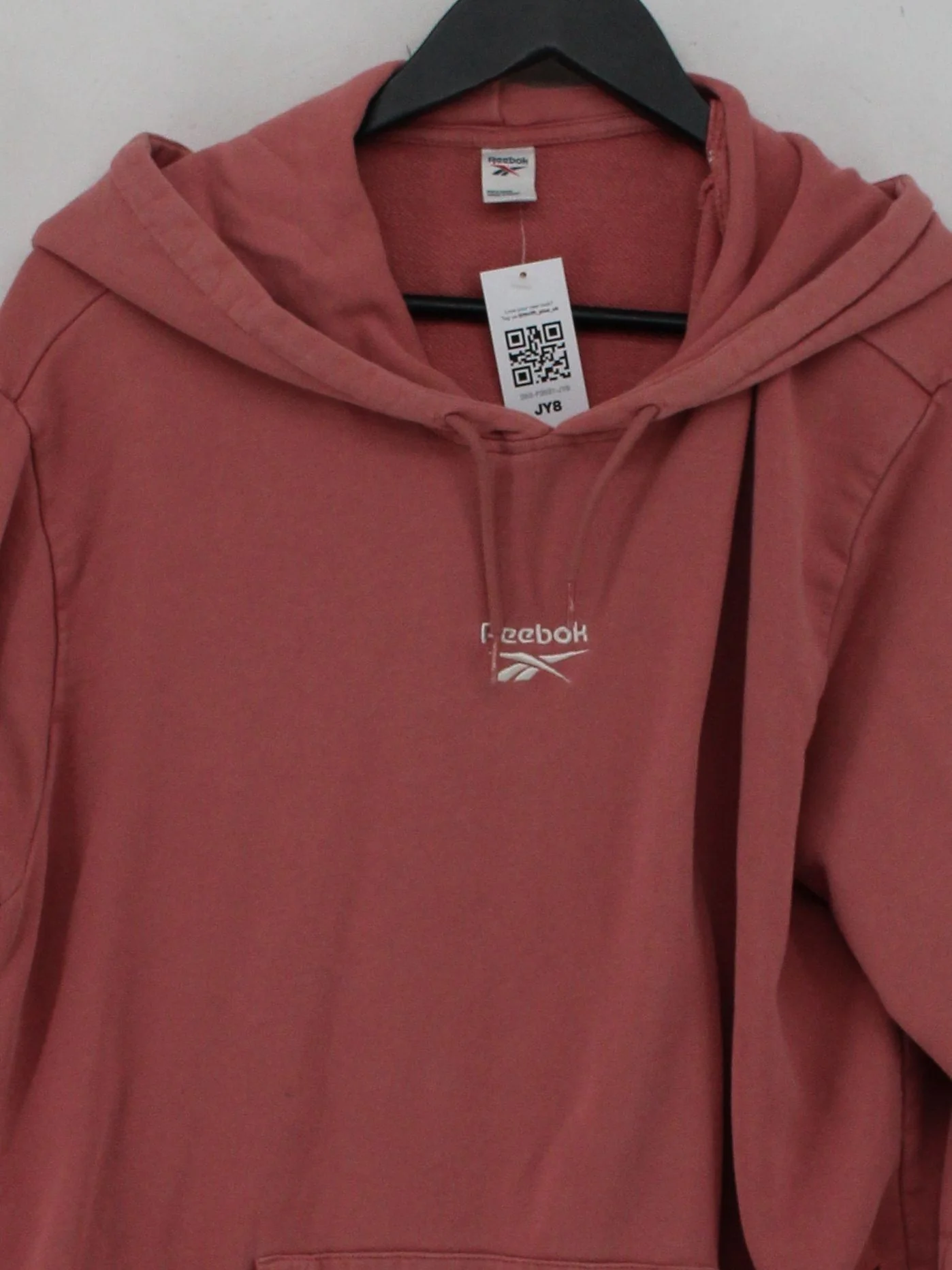 Reebok Men's Hoodie M Pink 100% Cotton Pullover - Image 3