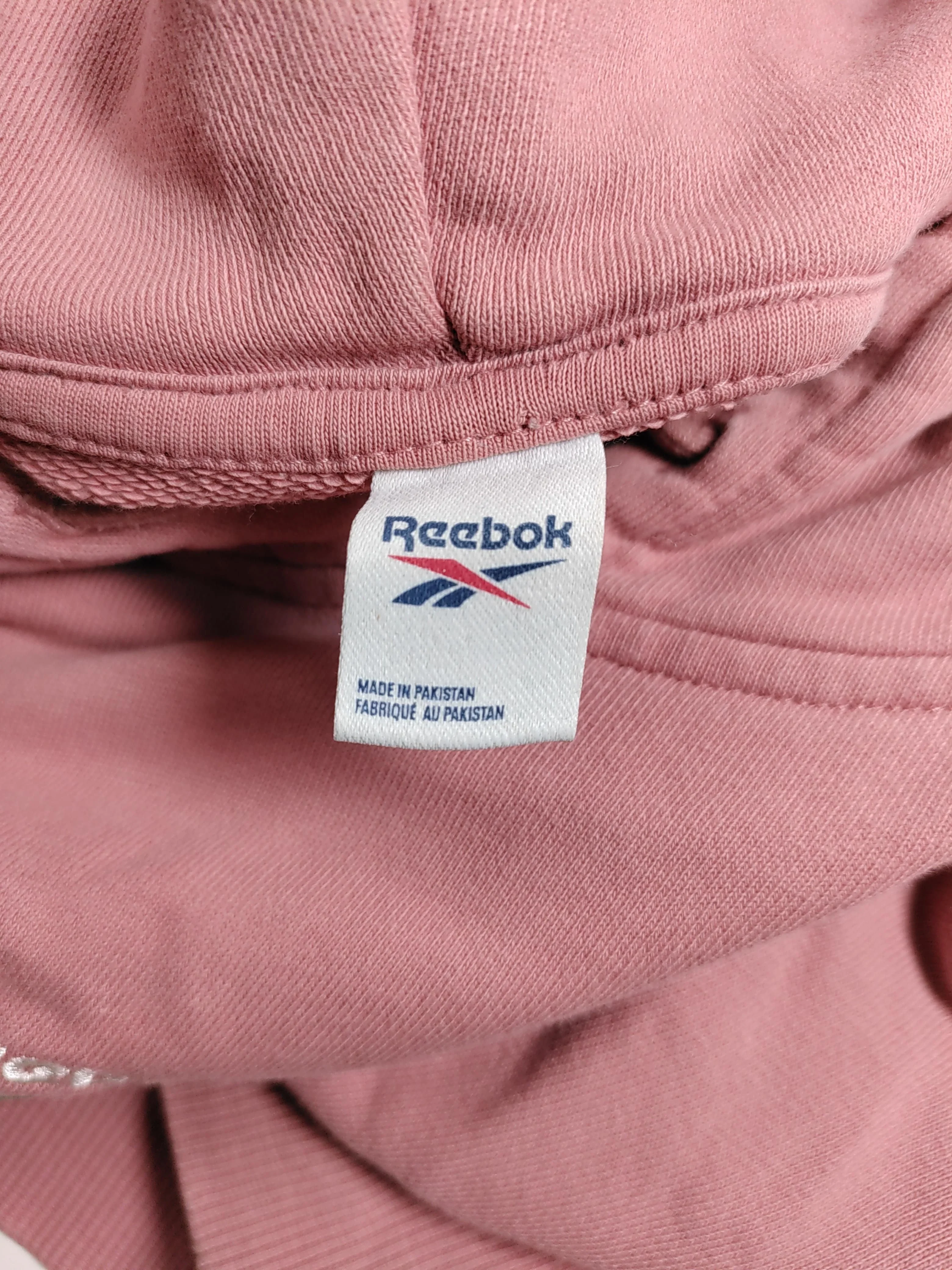Reebok Men's Hoodie M Pink 100% Cotton Pullover - Image 5