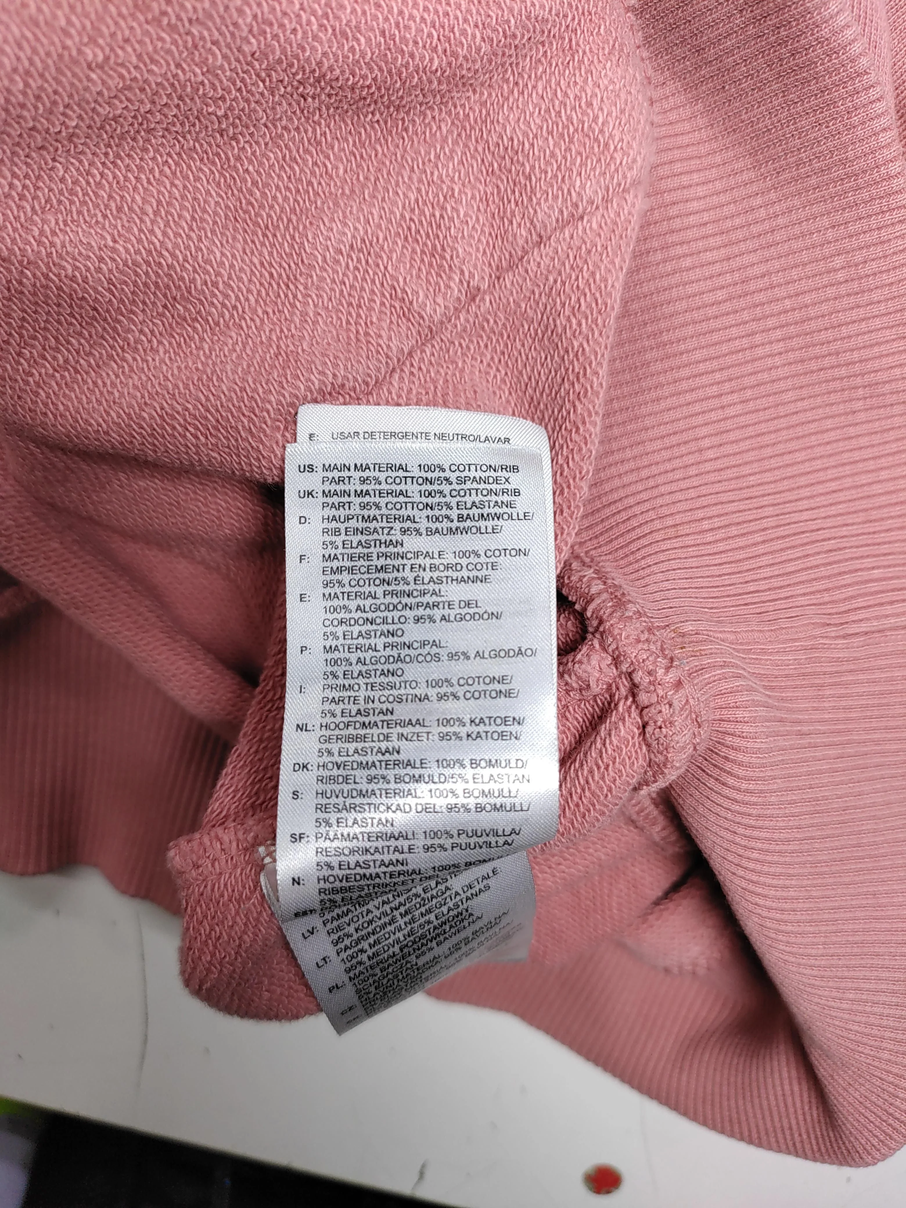 Reebok Men's Hoodie M Pink 100% Cotton Pullover - Image 6