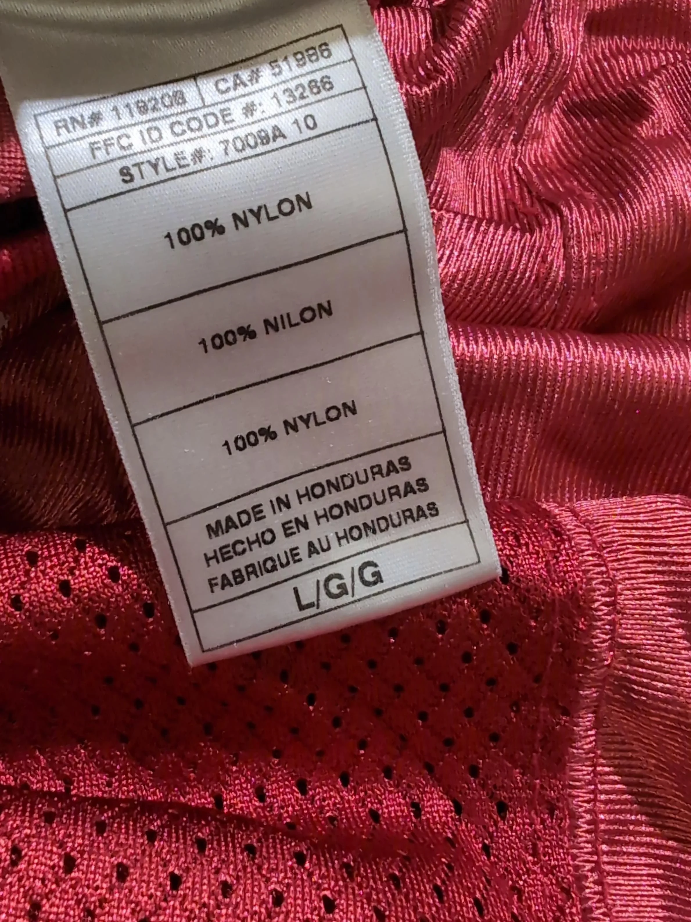 Reebok Men's T-Shirt L Red Graphic 100% Nylon Round Neck Basic - Image 7