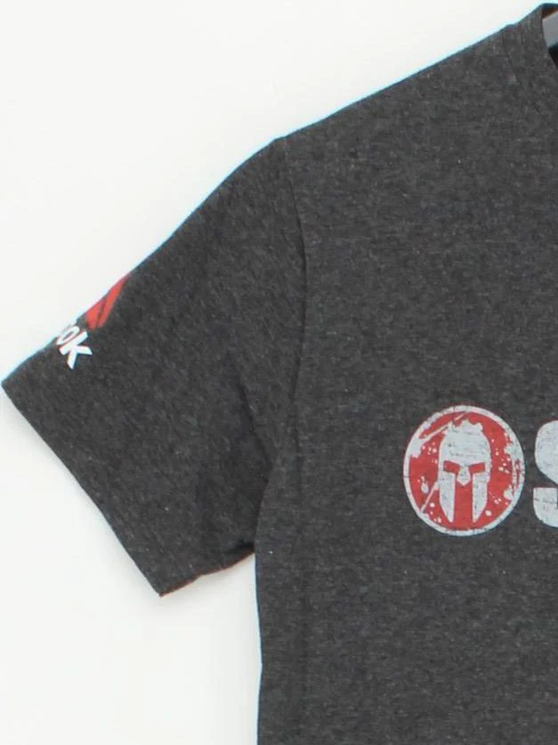 Reebok Men's T-Shirt XS Grey Graphic Cotton with Polyester Basic - Image 4
