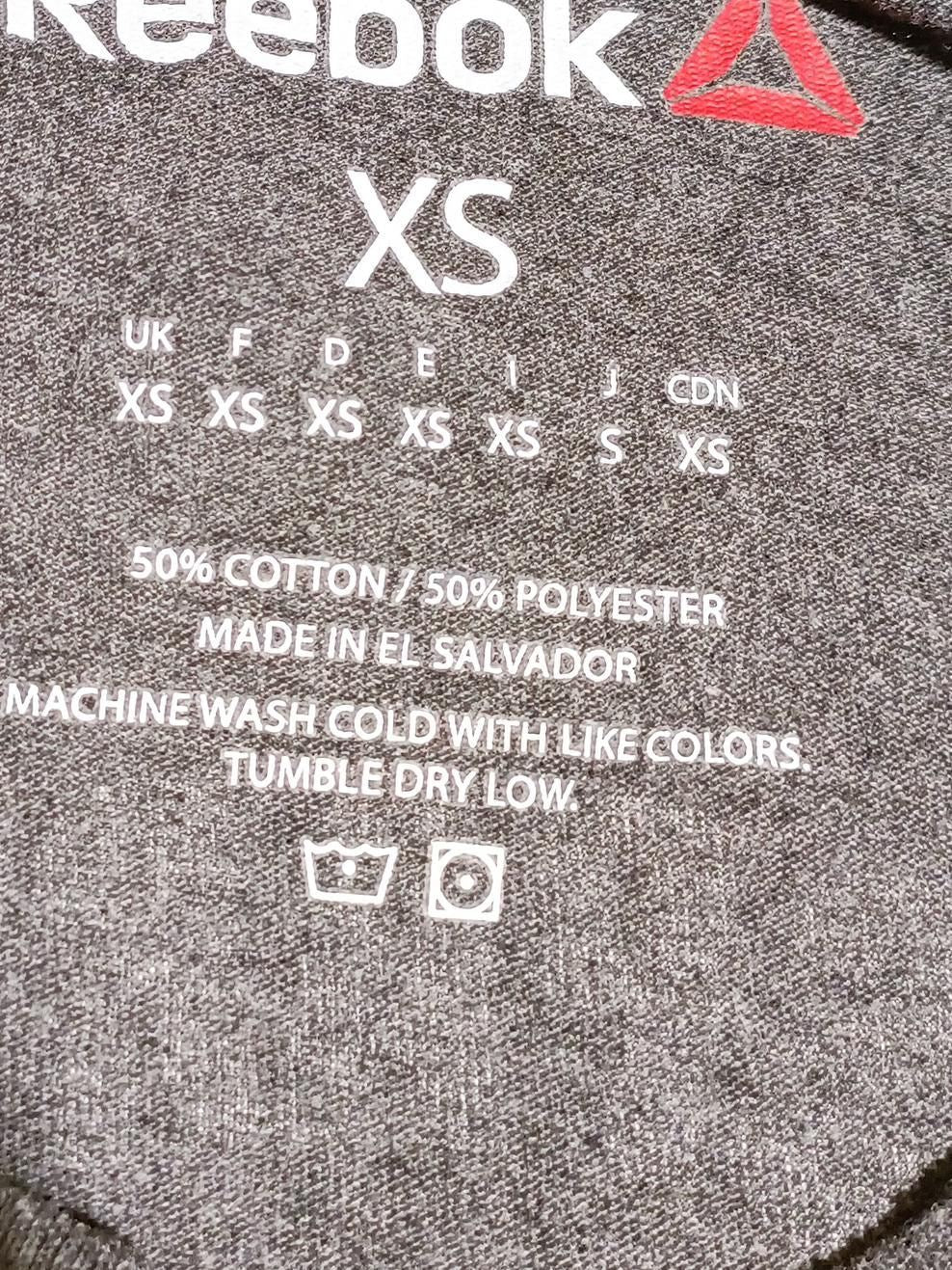 Reebok Men's T-Shirt XS Grey Graphic Cotton with Polyester Basic - Image 6