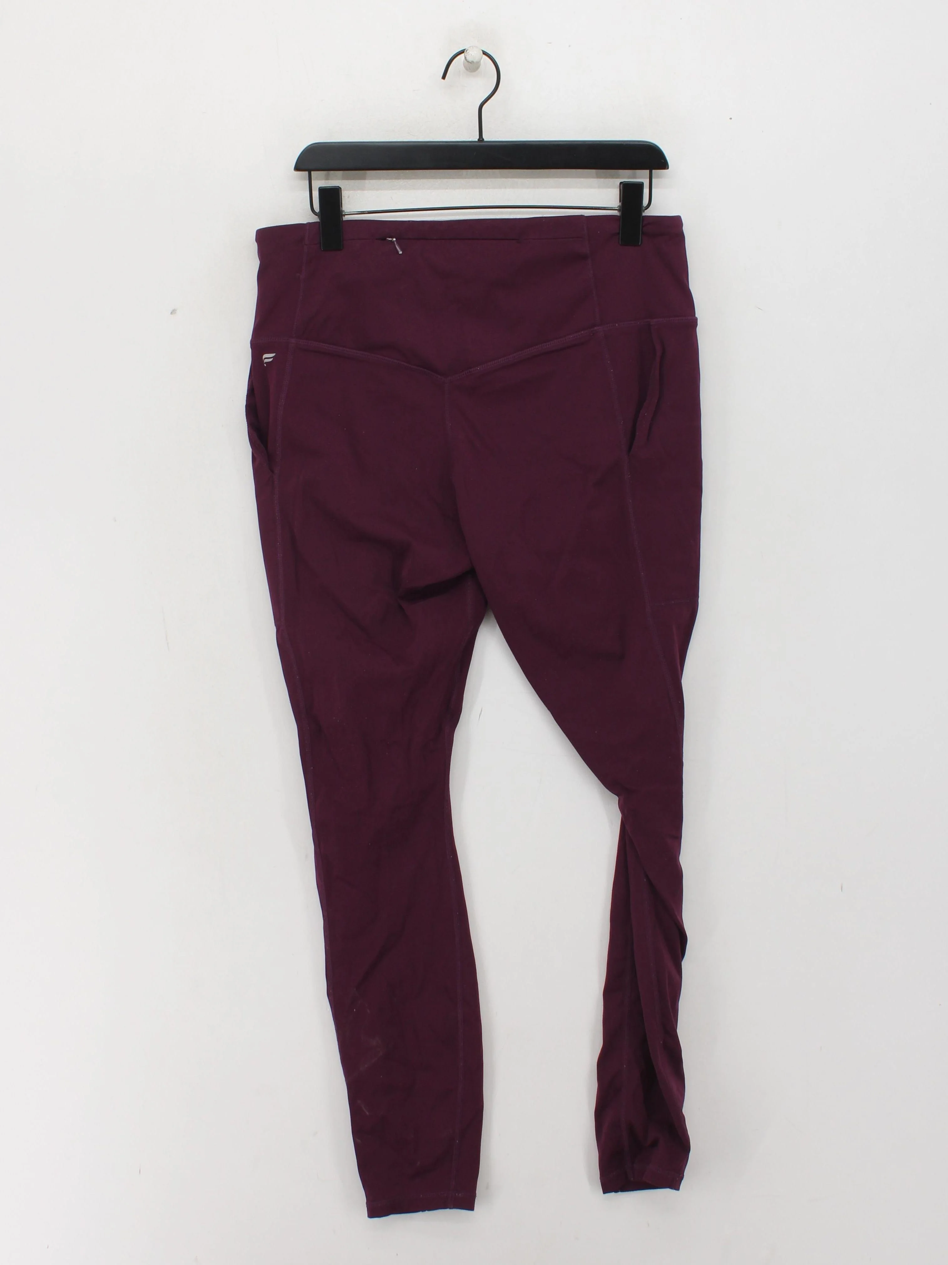 Reebok Women's Leggings L Purple Polyester with Elastane Full length - Image 2
