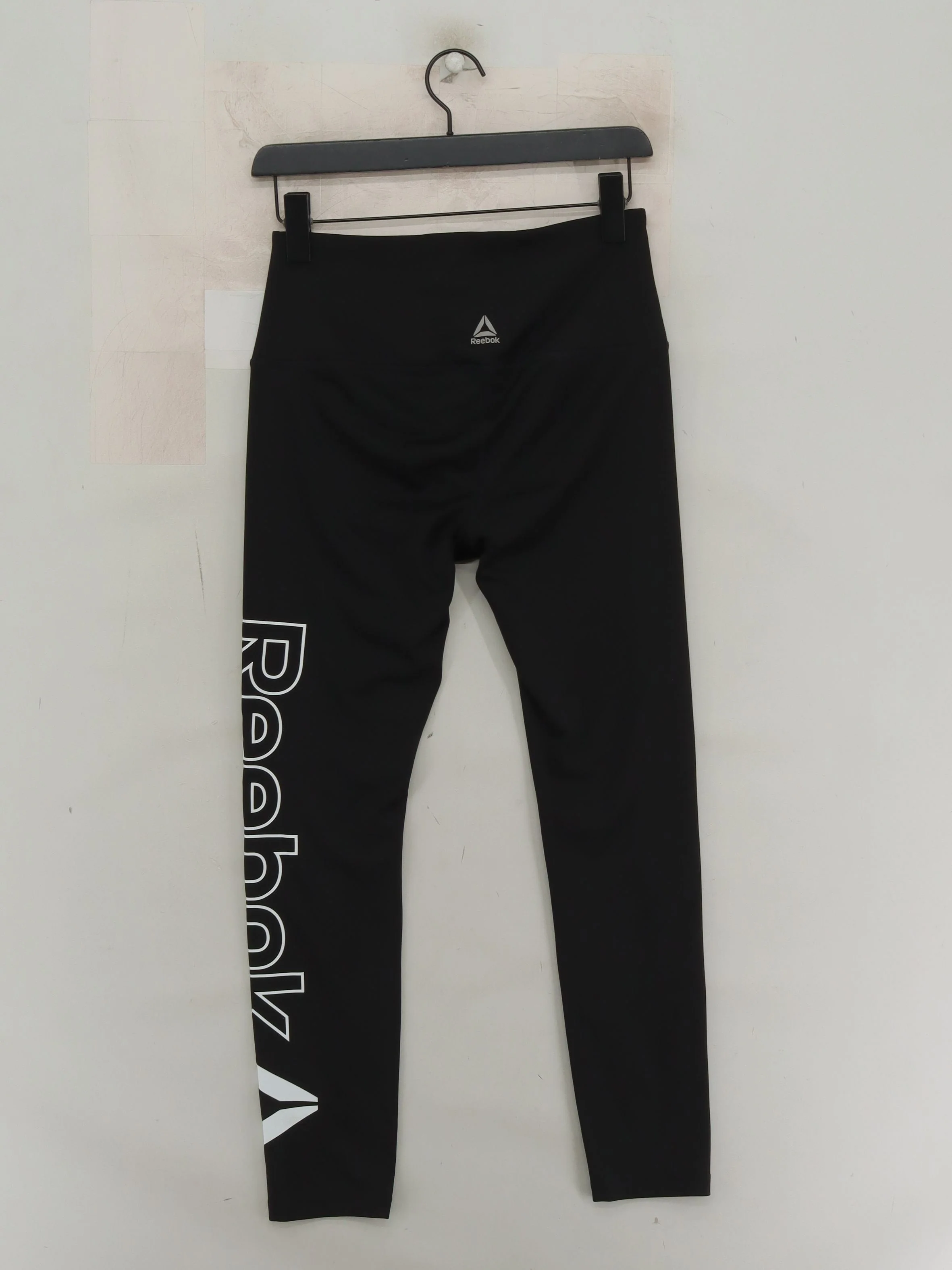 Reebok Women's Leggings S Black Graphic Polyester with Elastane Full length - Image 2