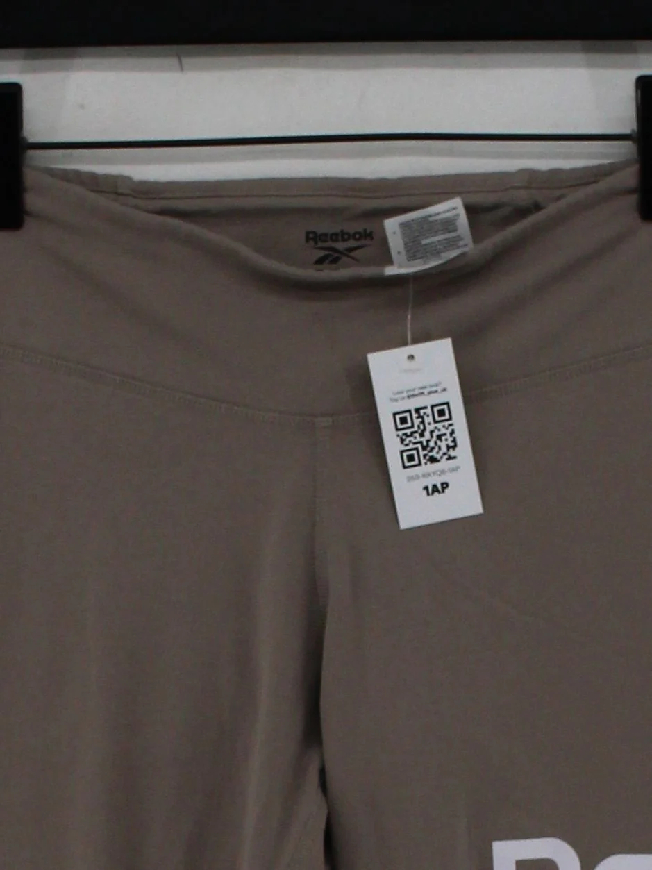 Reebok Women's Sports Bottoms S Grey Graphic 100% Cotton Sweatpants - Image 3