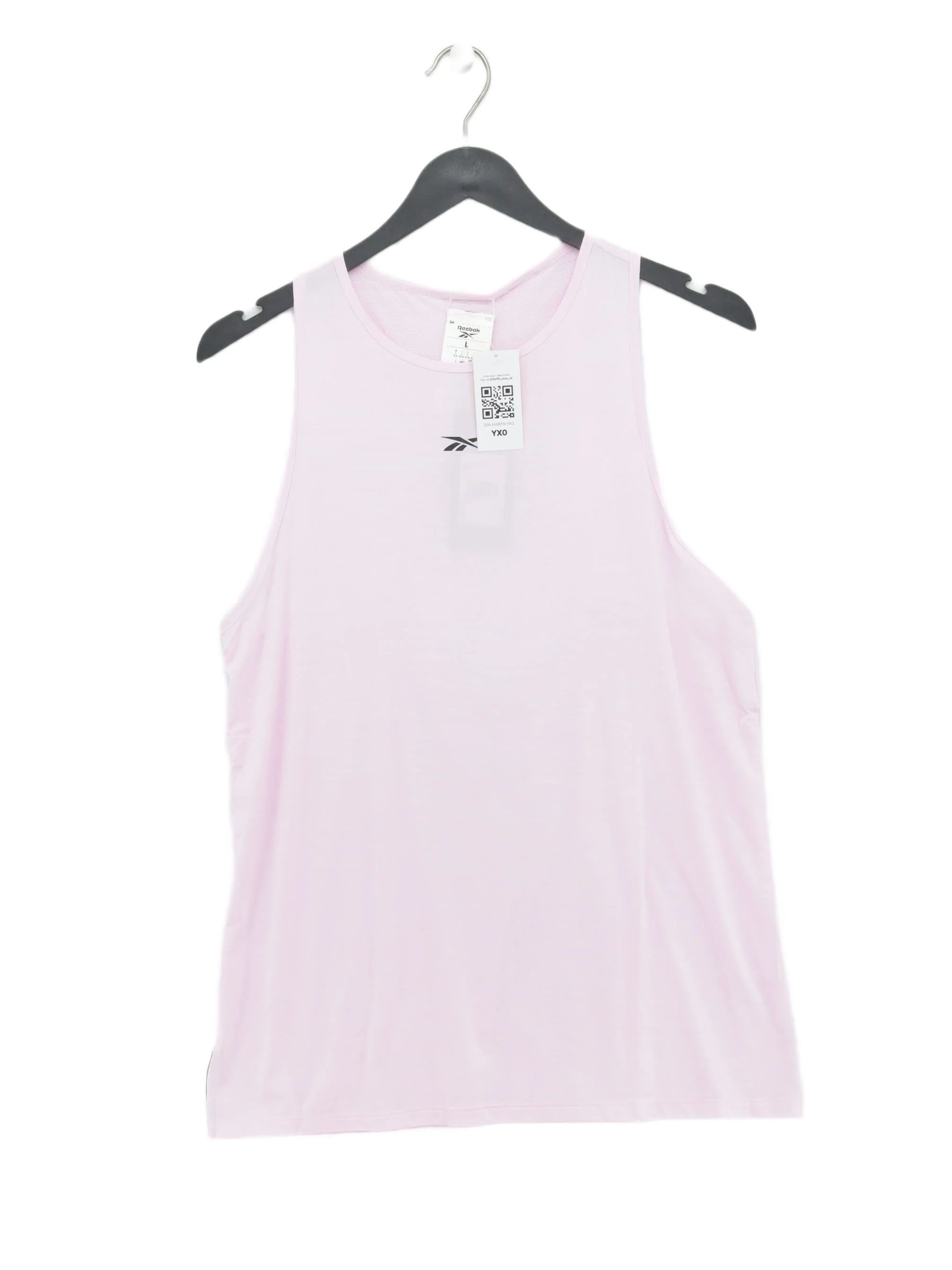 Reebok Women's T-Shirt L Pink Nylon with Spandex Sleeveless Basic New with tags