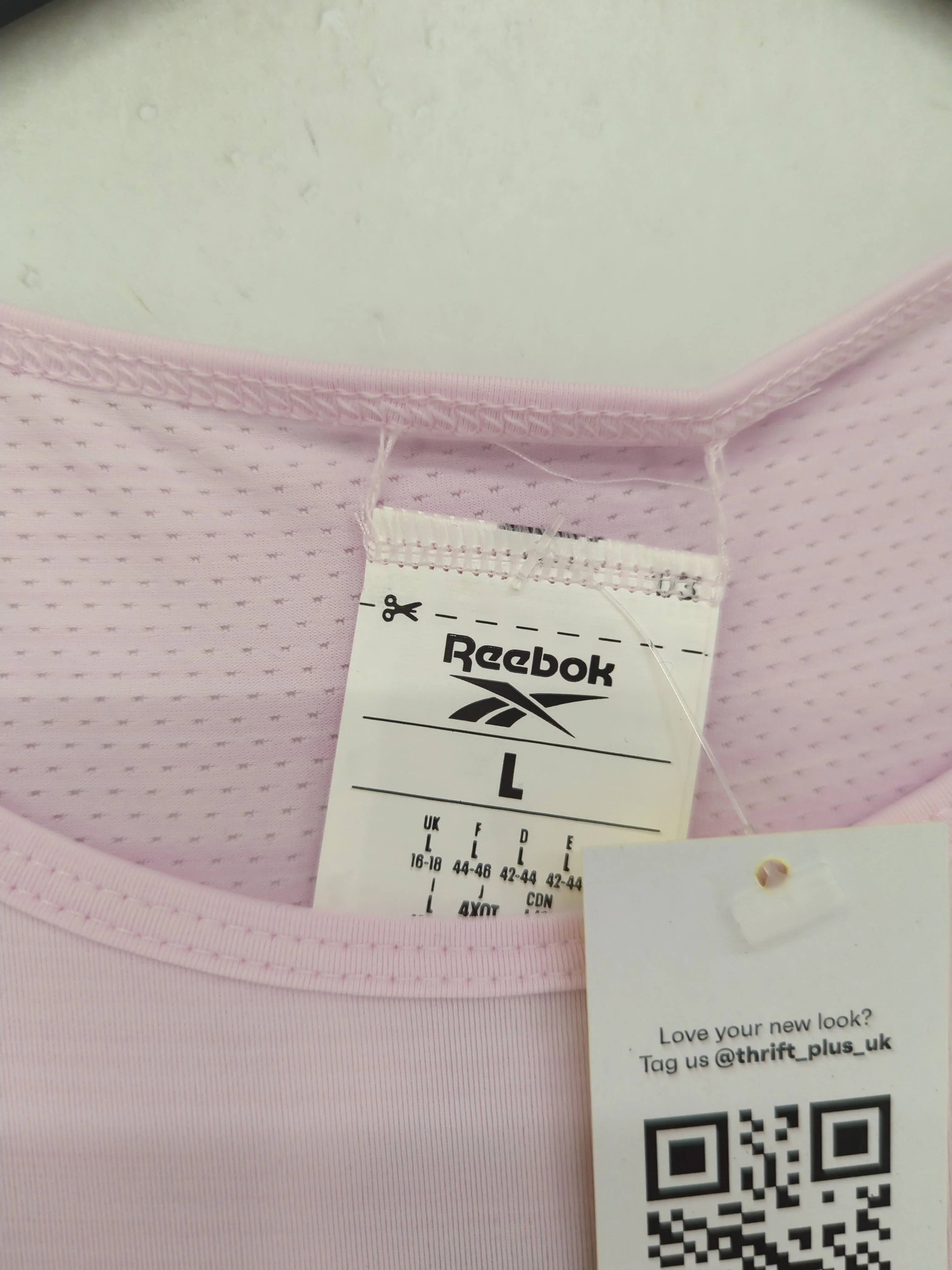 Reebok Women's T-Shirt L Pink Nylon with Spandex Sleeveless Basic New with tags - Image 5