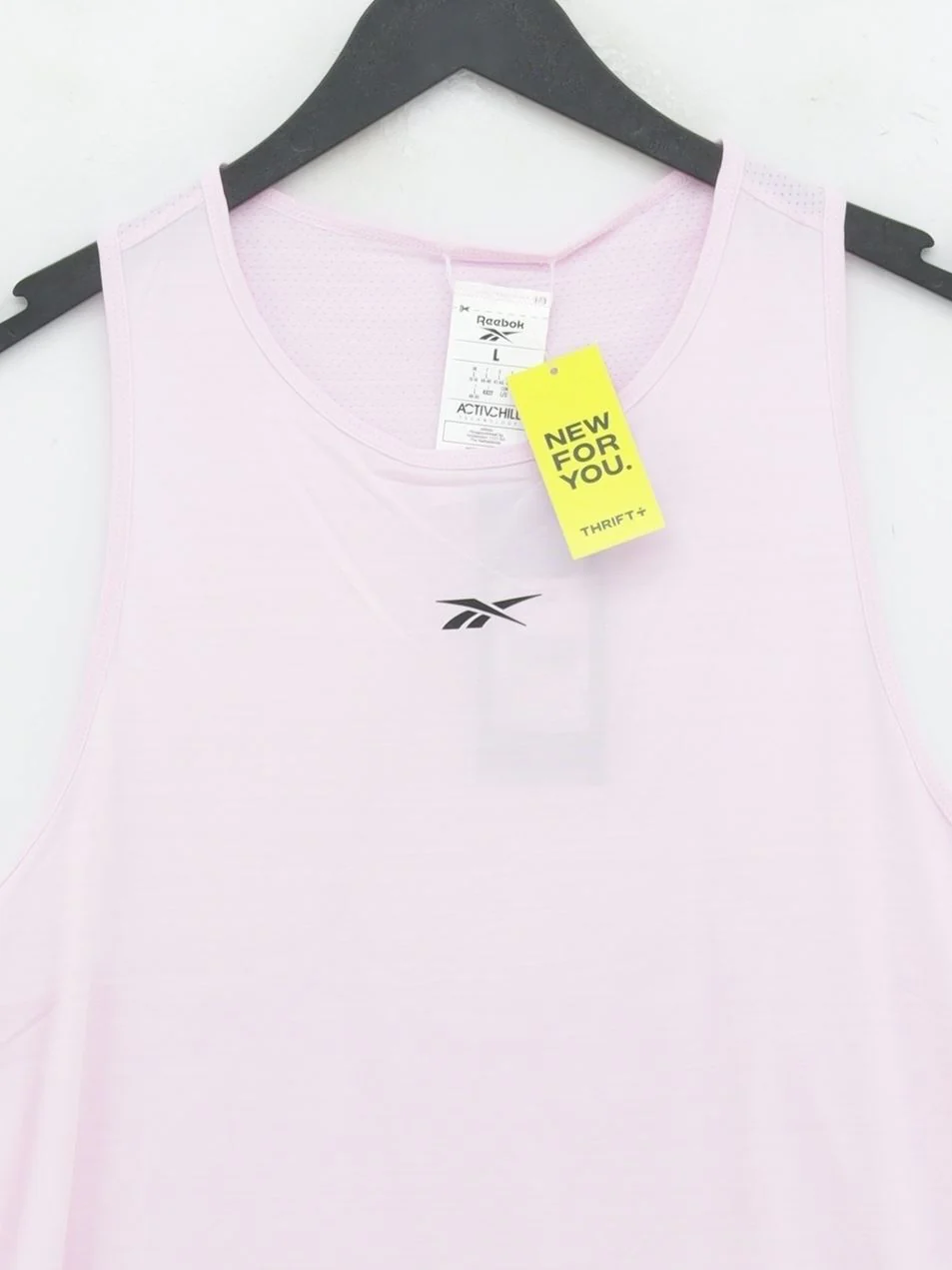 Reebok Women's T-Shirt L Pink Nylon with Spandex Sleeveless Basic New with tags - Image 3