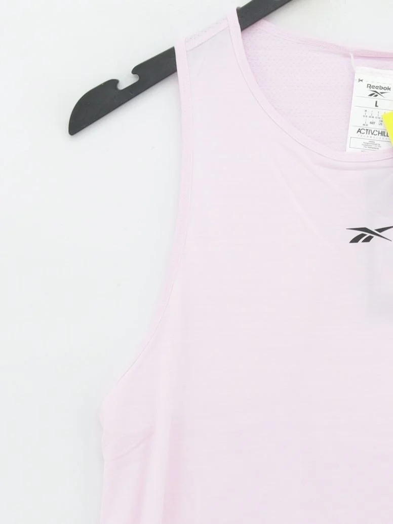 Reebok Women's T-Shirt L Pink Nylon with Spandex Sleeveless Basic New with tags - Image 4