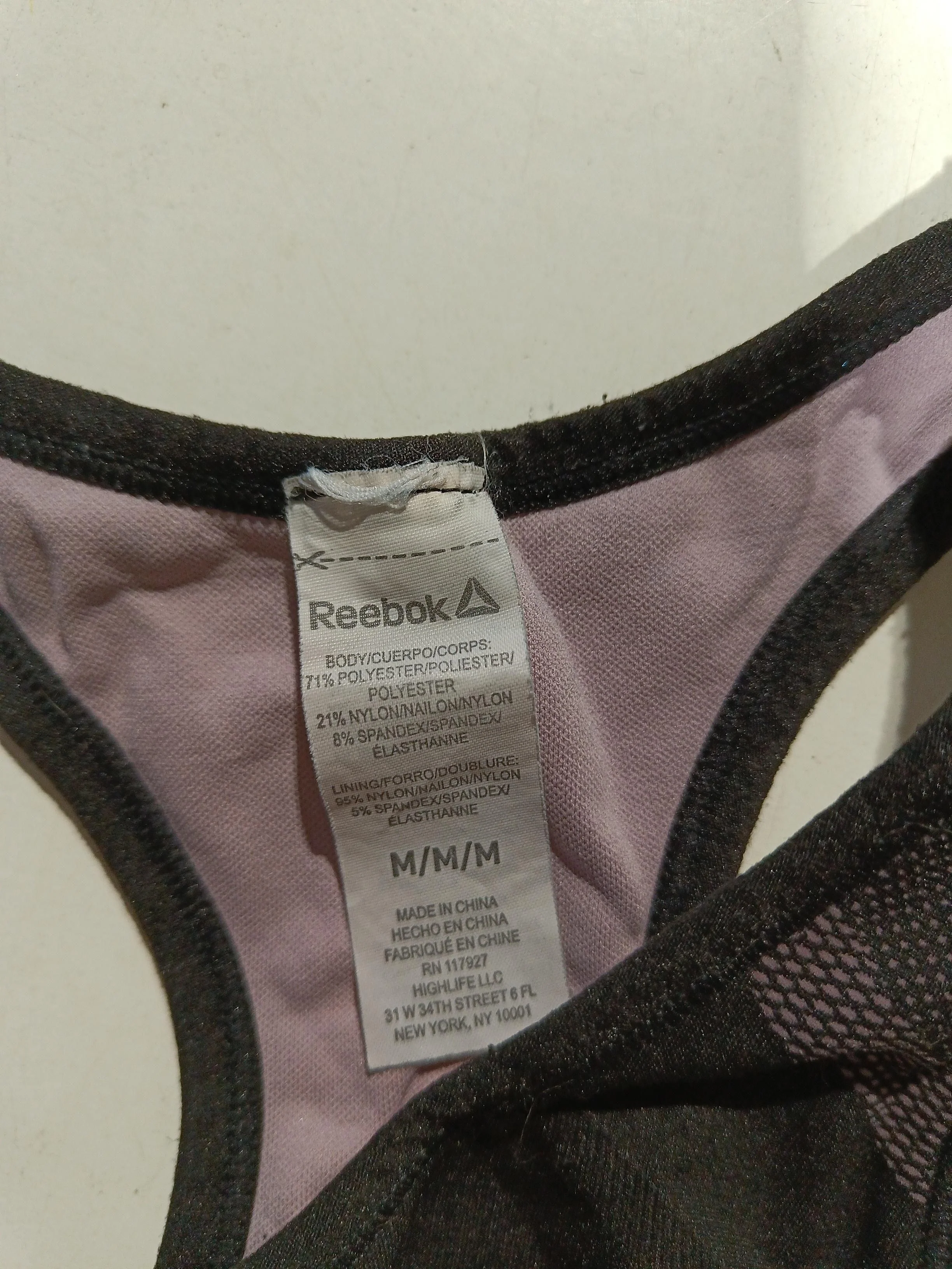 Reebok Women's T-Shirt M Black Polyester with Nylon, Spandex Sleeveless Basic - Image 5