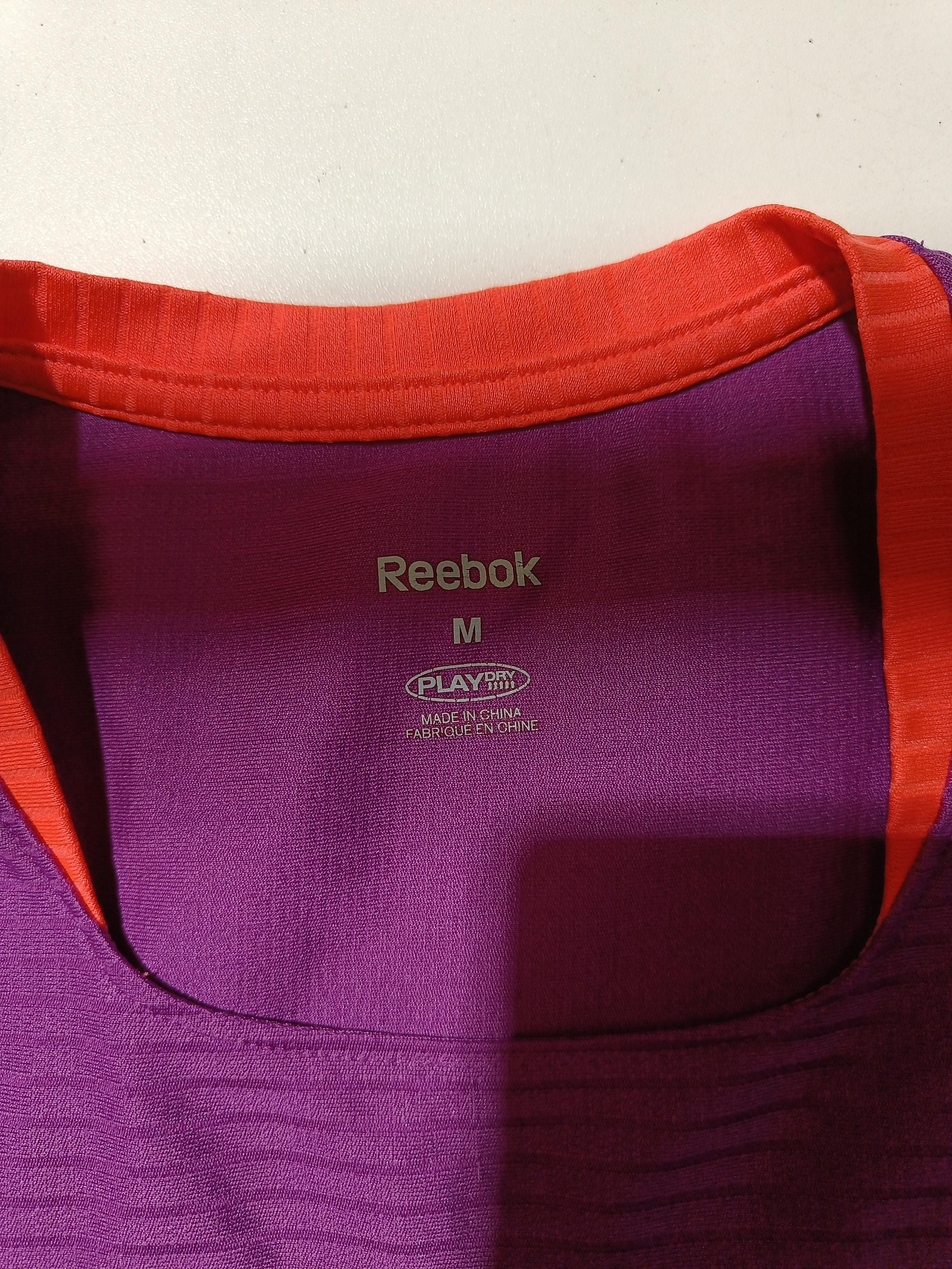 Reebok Women's T-Shirt M Purple 100% Polyester Basic - Image 5