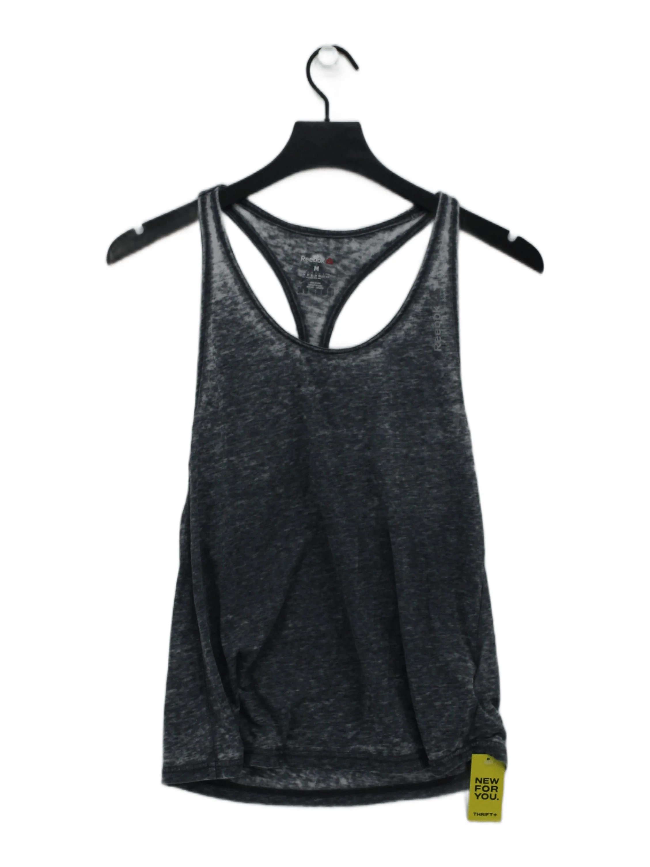Reebok Women's T-Shirt S Grey Polyester with Cotton Sleeveless Basic
