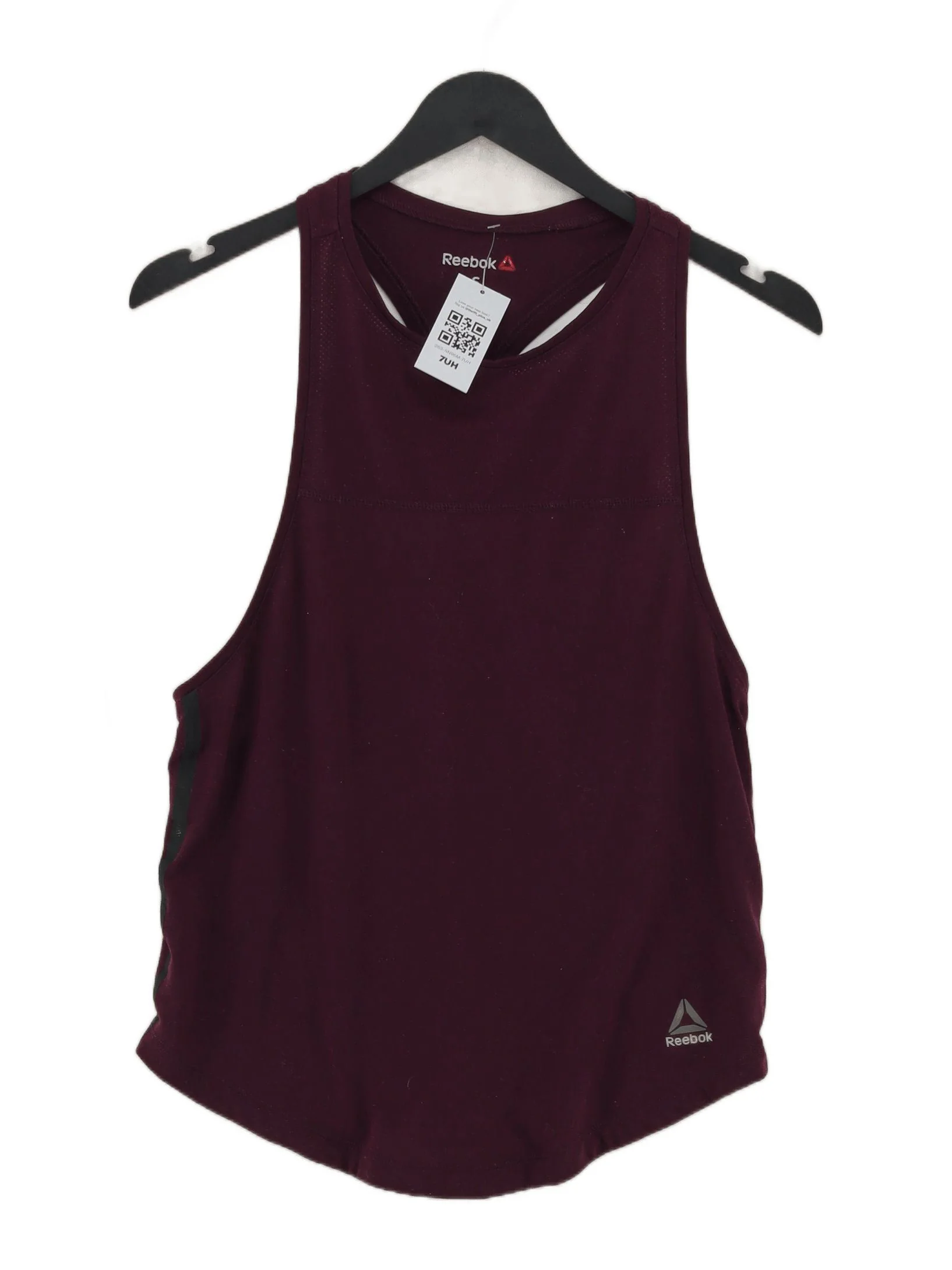Reebok Women's T-Shirt S Purple Polyester with Cotton Sleeveless Basic