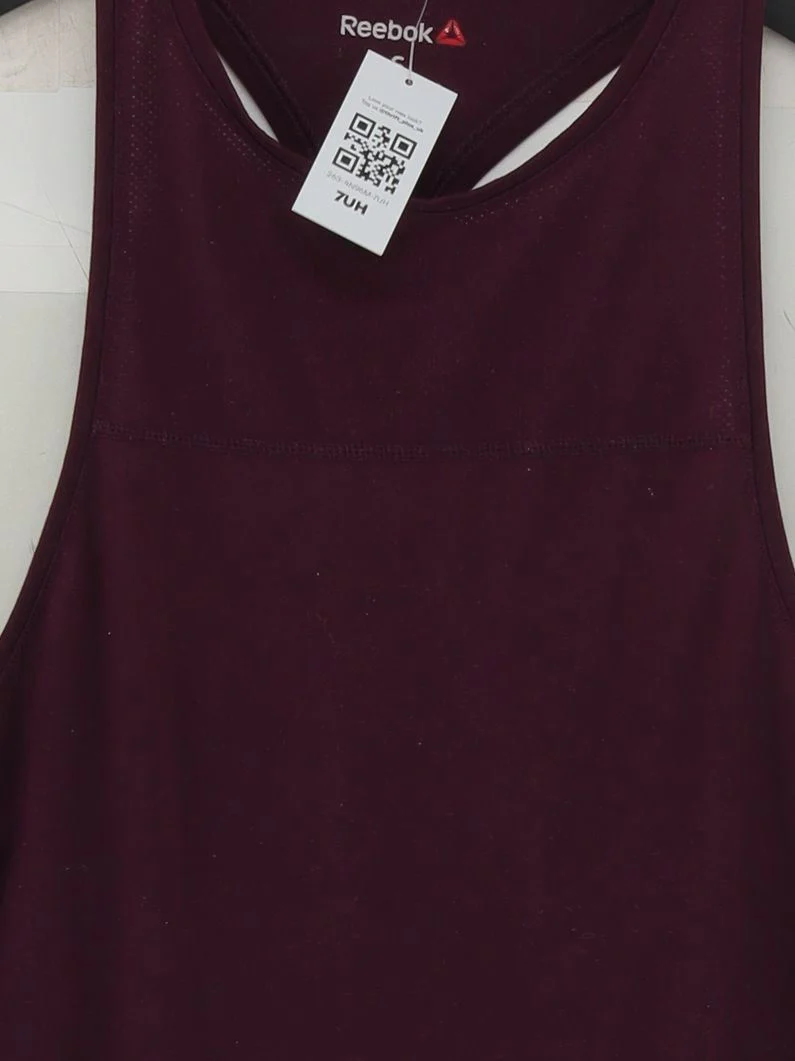 Reebok Women's T-Shirt S Purple Polyester with Cotton Sleeveless Basic - Image 3