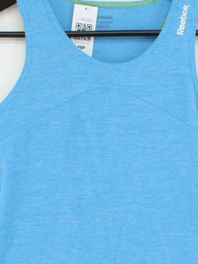 Reebok Women's T-Shirt XS Blue Polyester with Polyamide, Elastane Basic - Image 3