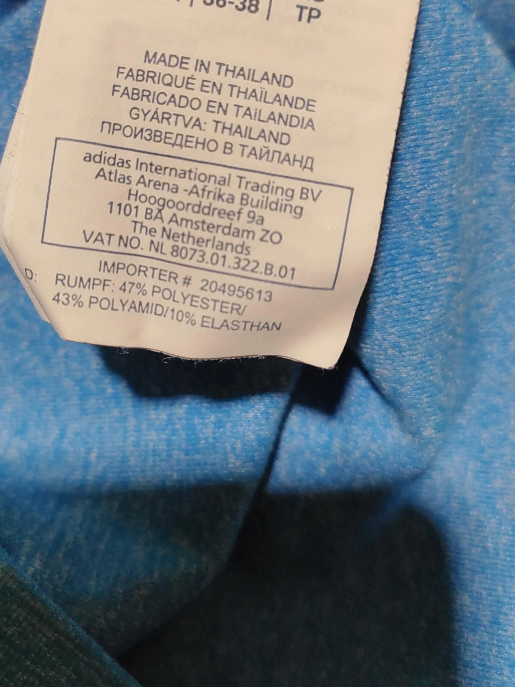 Reebok Women's T-Shirt XS Blue Polyester with Polyamide, Elastane Basic - Image 6