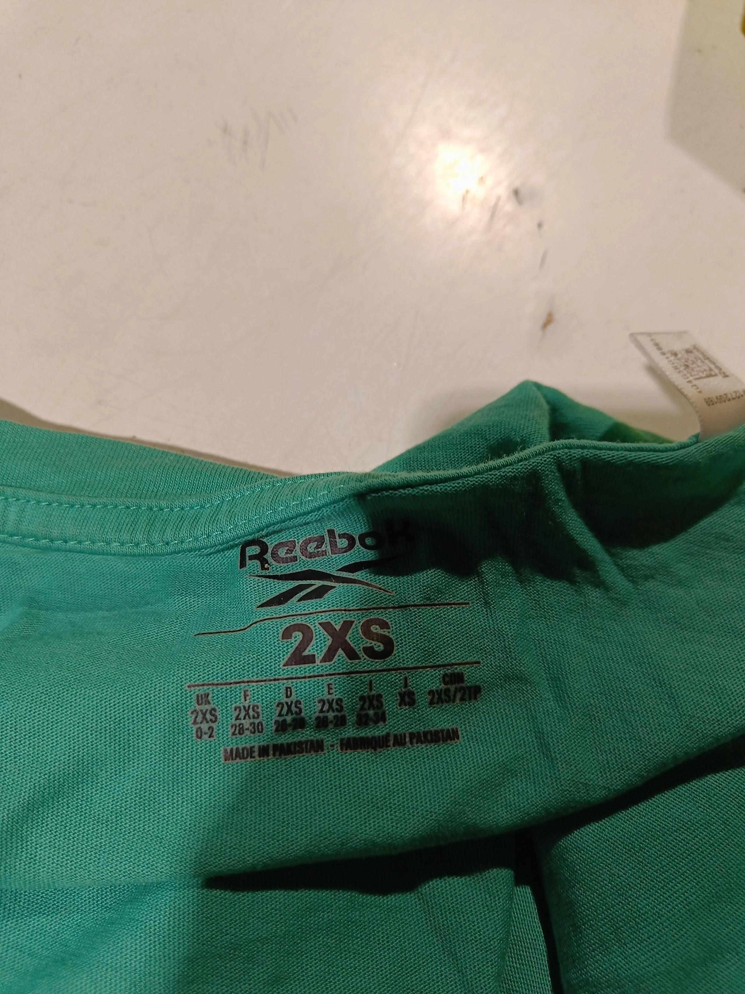 Reebok Women's T-Shirt XXS Green 100% Cotton Basic - Image 5