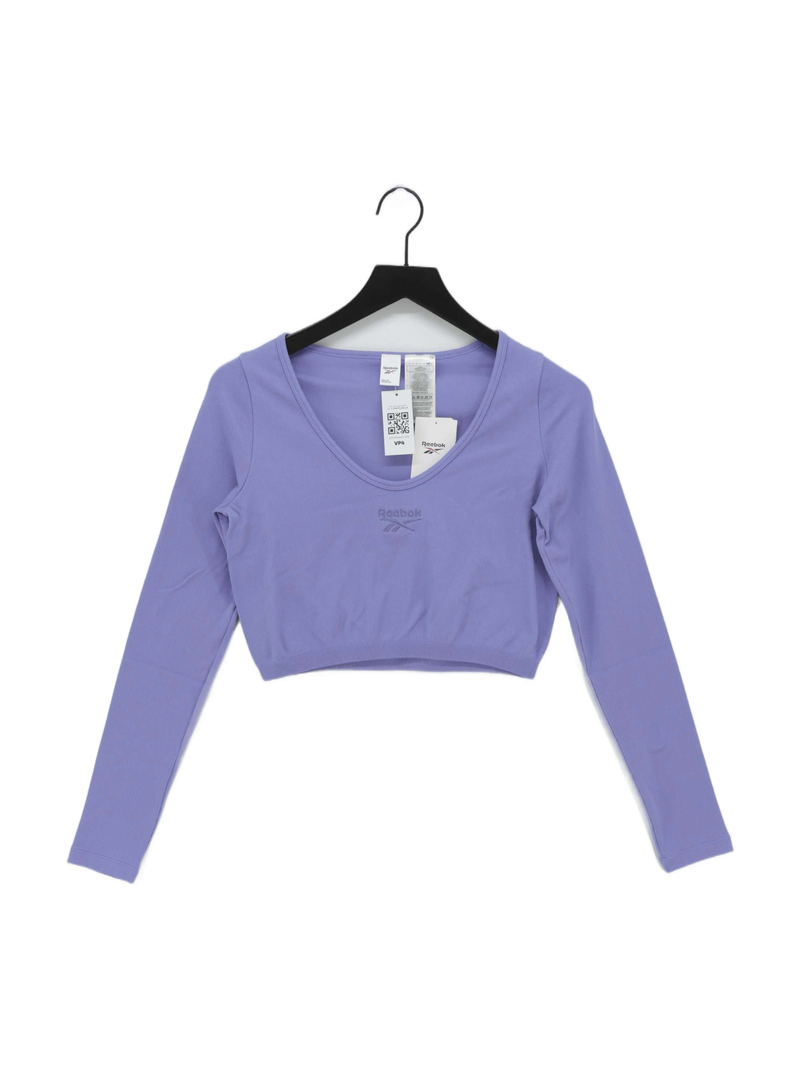 Reebok Women's Top L Purple Nylon with Elastane Cropped New with tags