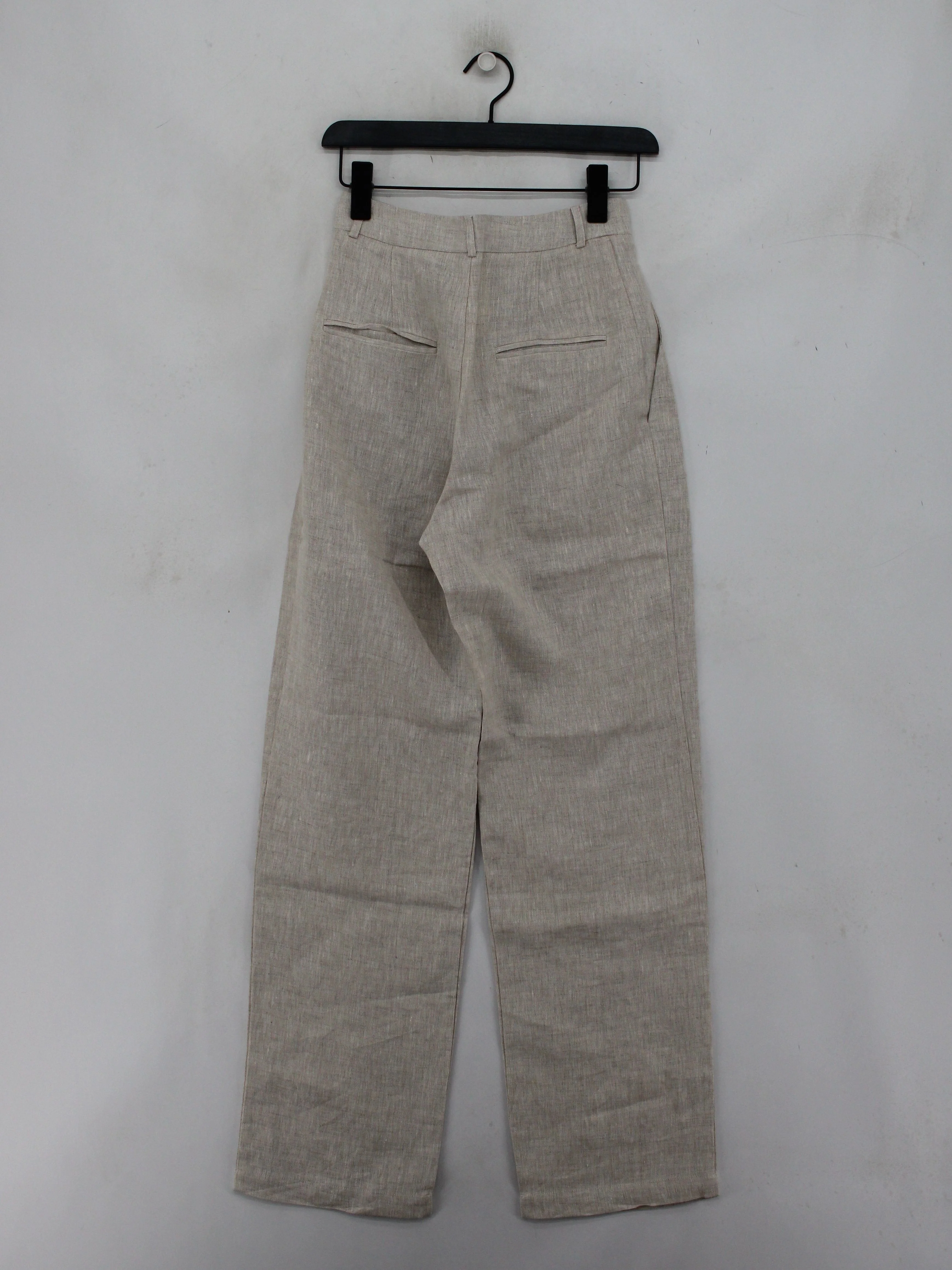 Reformation Men's Trousers XXS Cream 100% Linen Straight Capri - Image 2