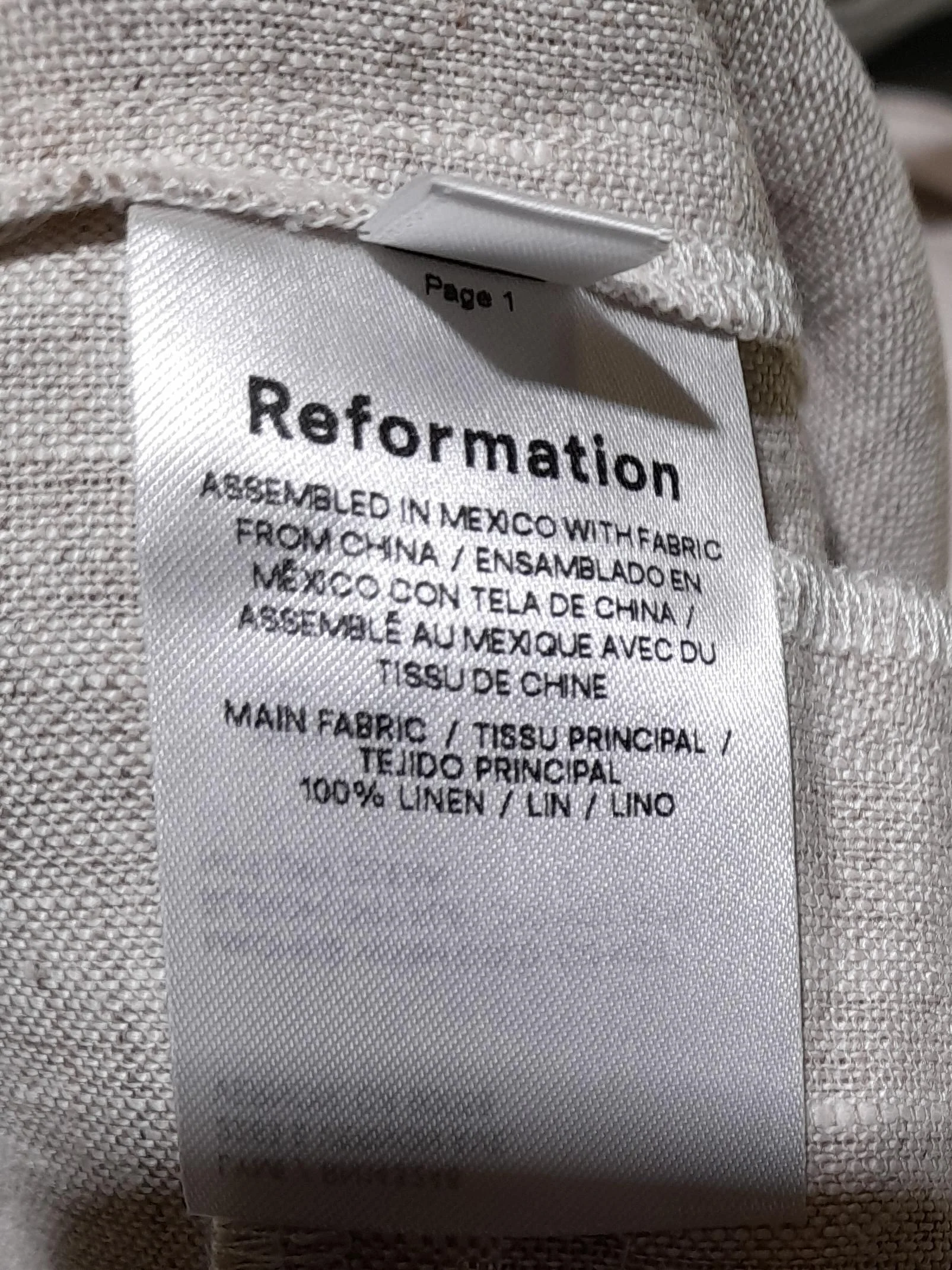 Reformation Men's Trousers XXS Cream 100% Linen Straight Capri - Image 6