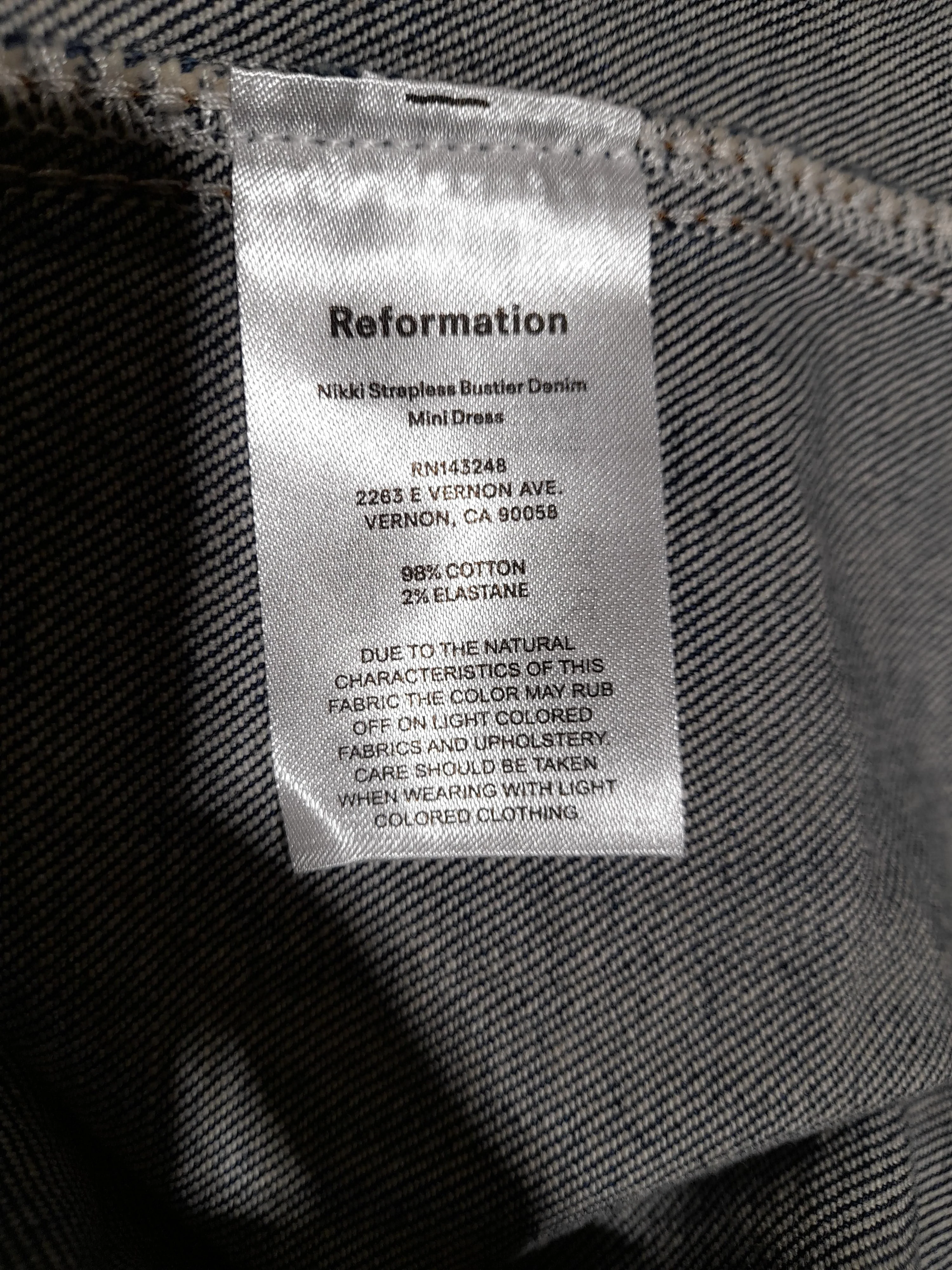 Reformation Mini Dress in Blue - Image 6