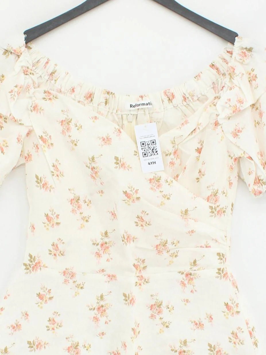 Reformation Mini Dress UK4 in White - Image 3