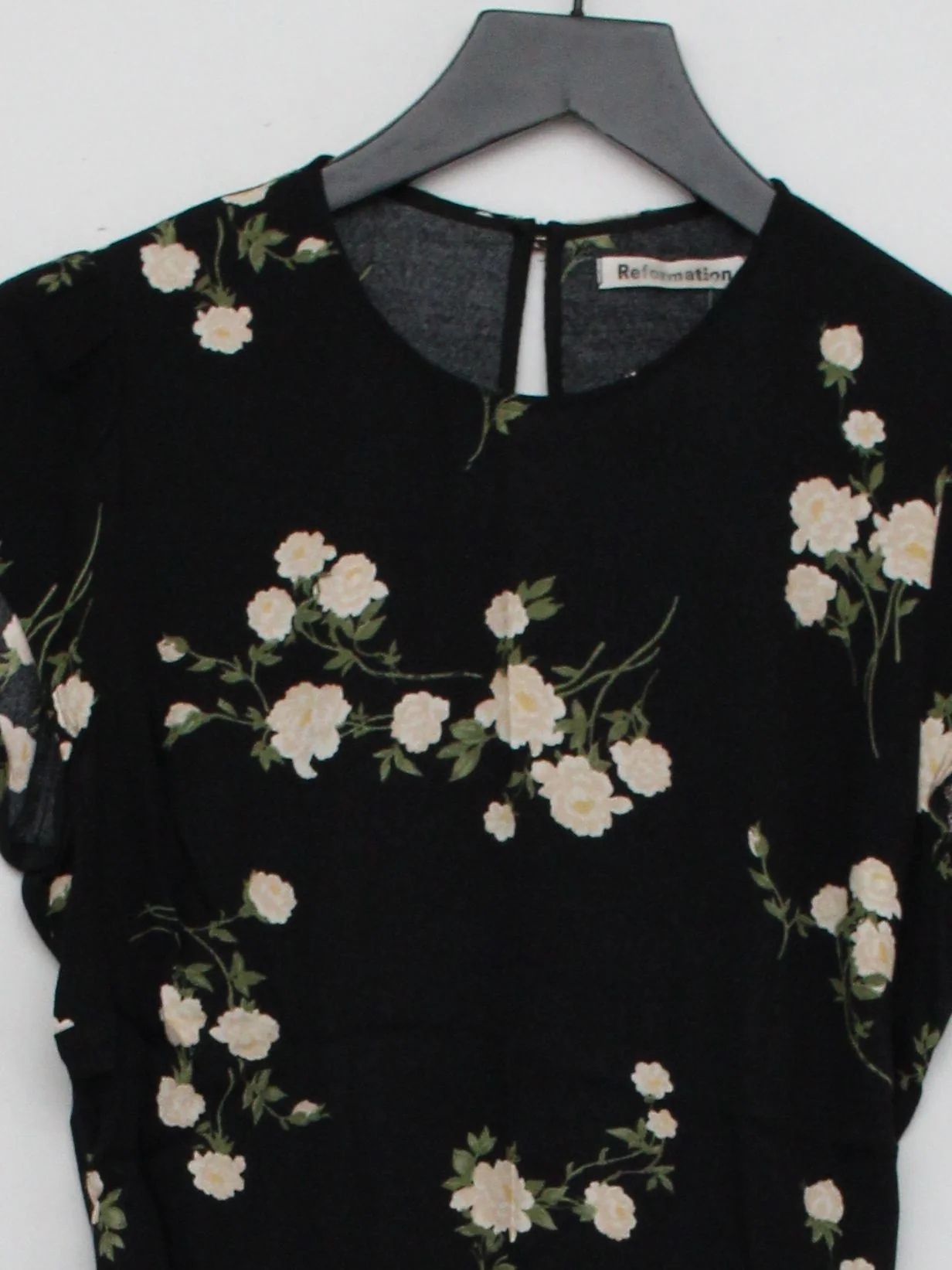 Reformation Shirt Midi Dress in Black - Image 3