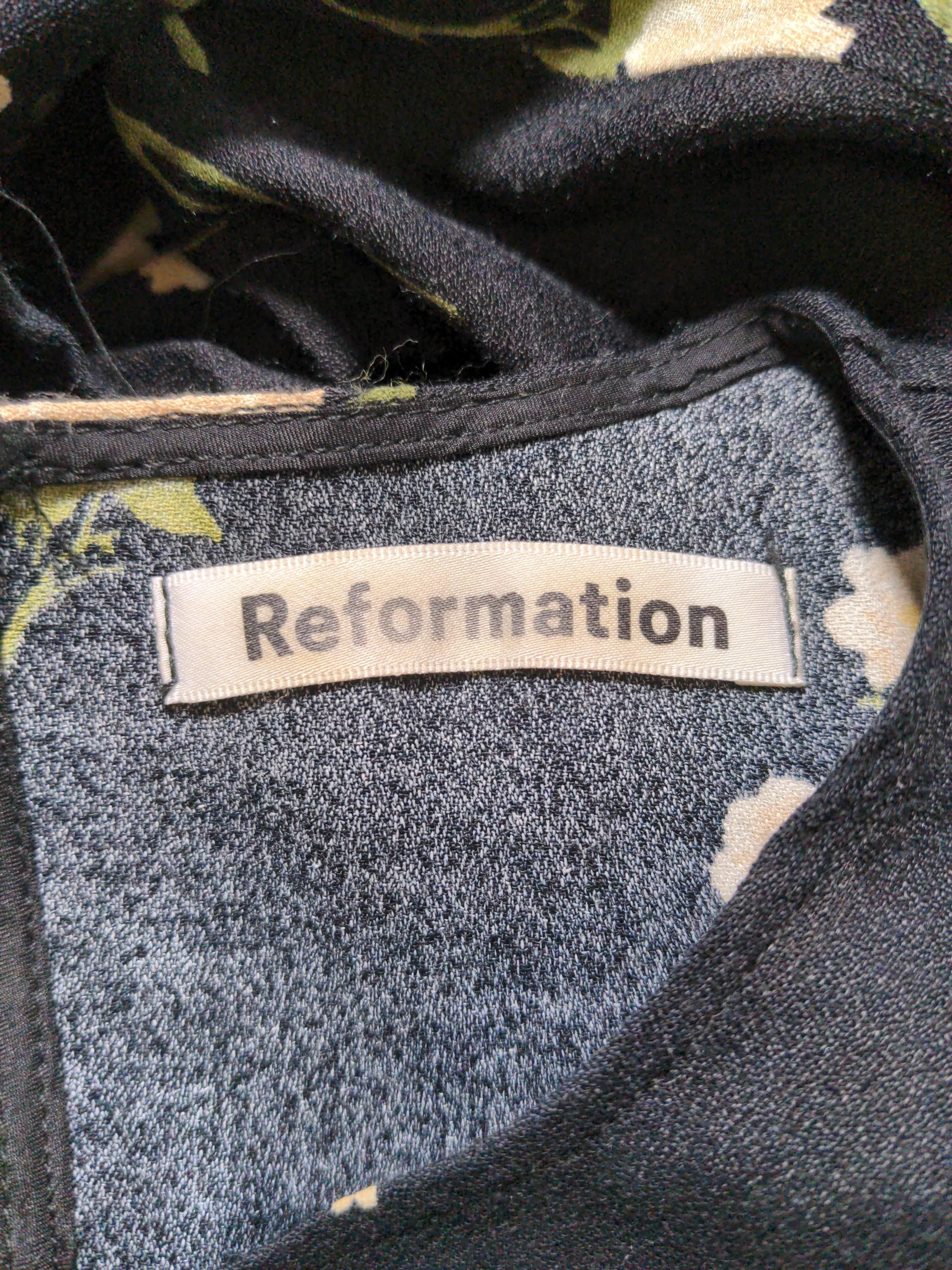Reformation Shirt Midi Dress in Black - Image 5