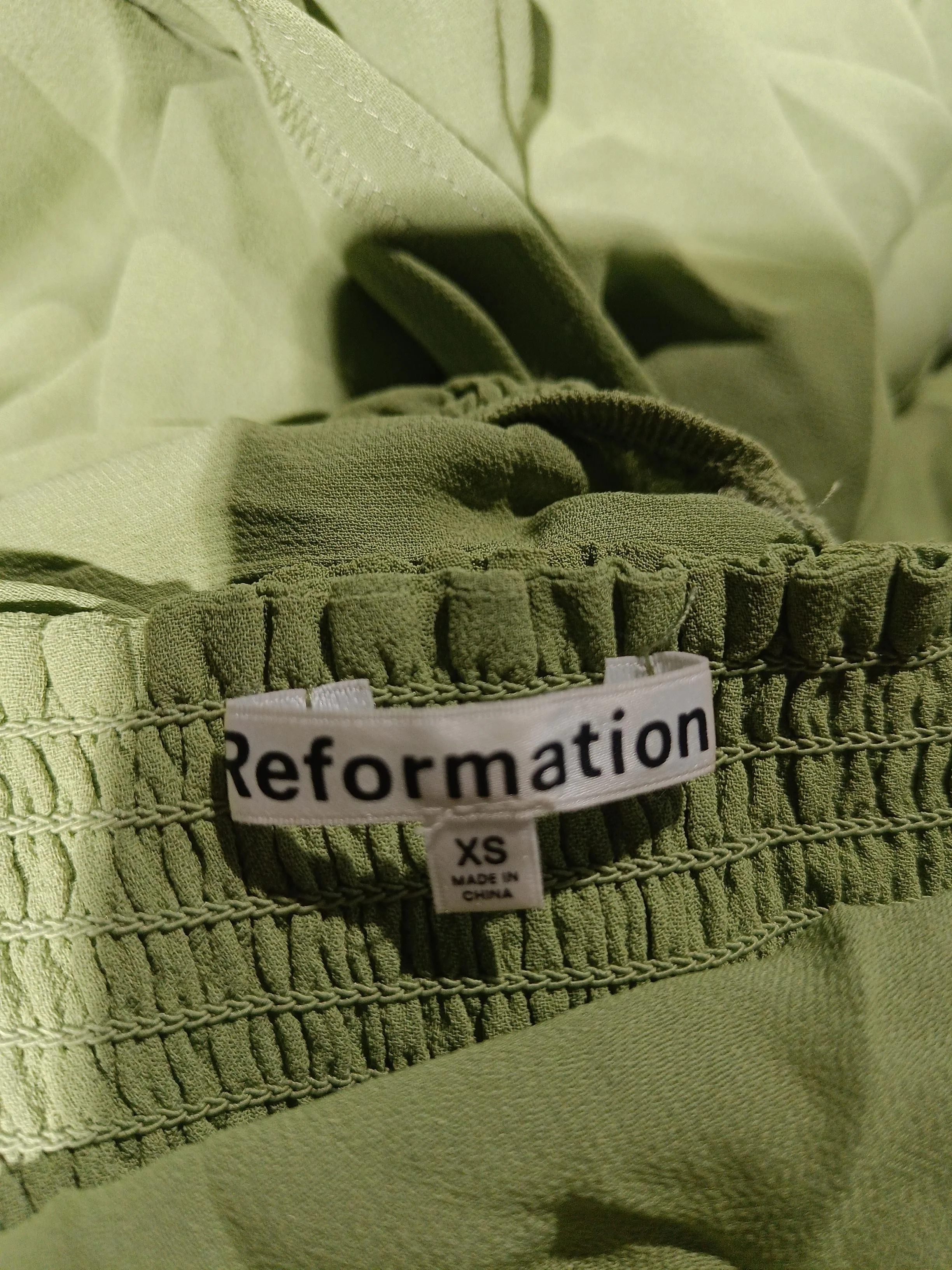 Reformation Shirt Midi Dress XXS in Green - Image 7