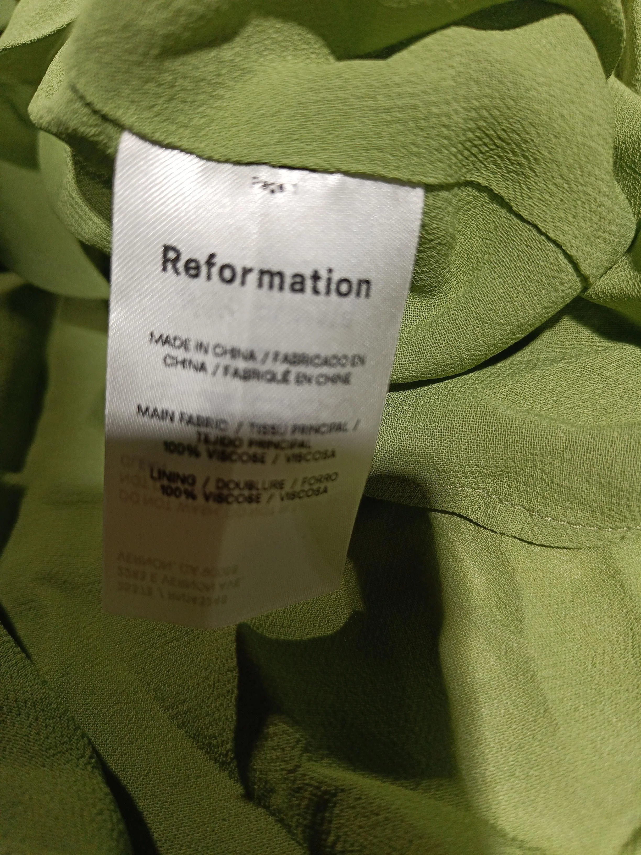 Reformation Shirt Midi Dress XXS in Green - Image 8
