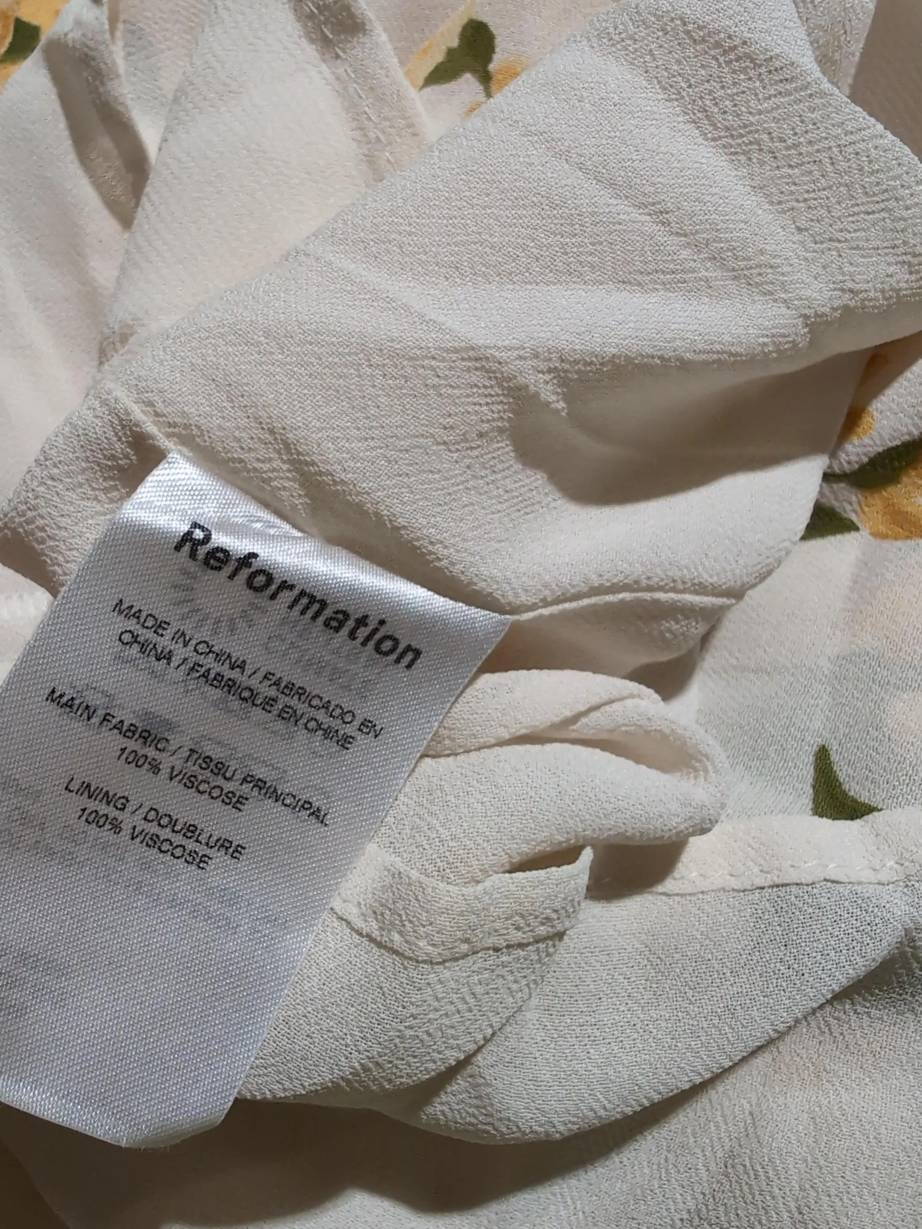 Reformation Slip Midi Dress UK6 in Cream - Image 7