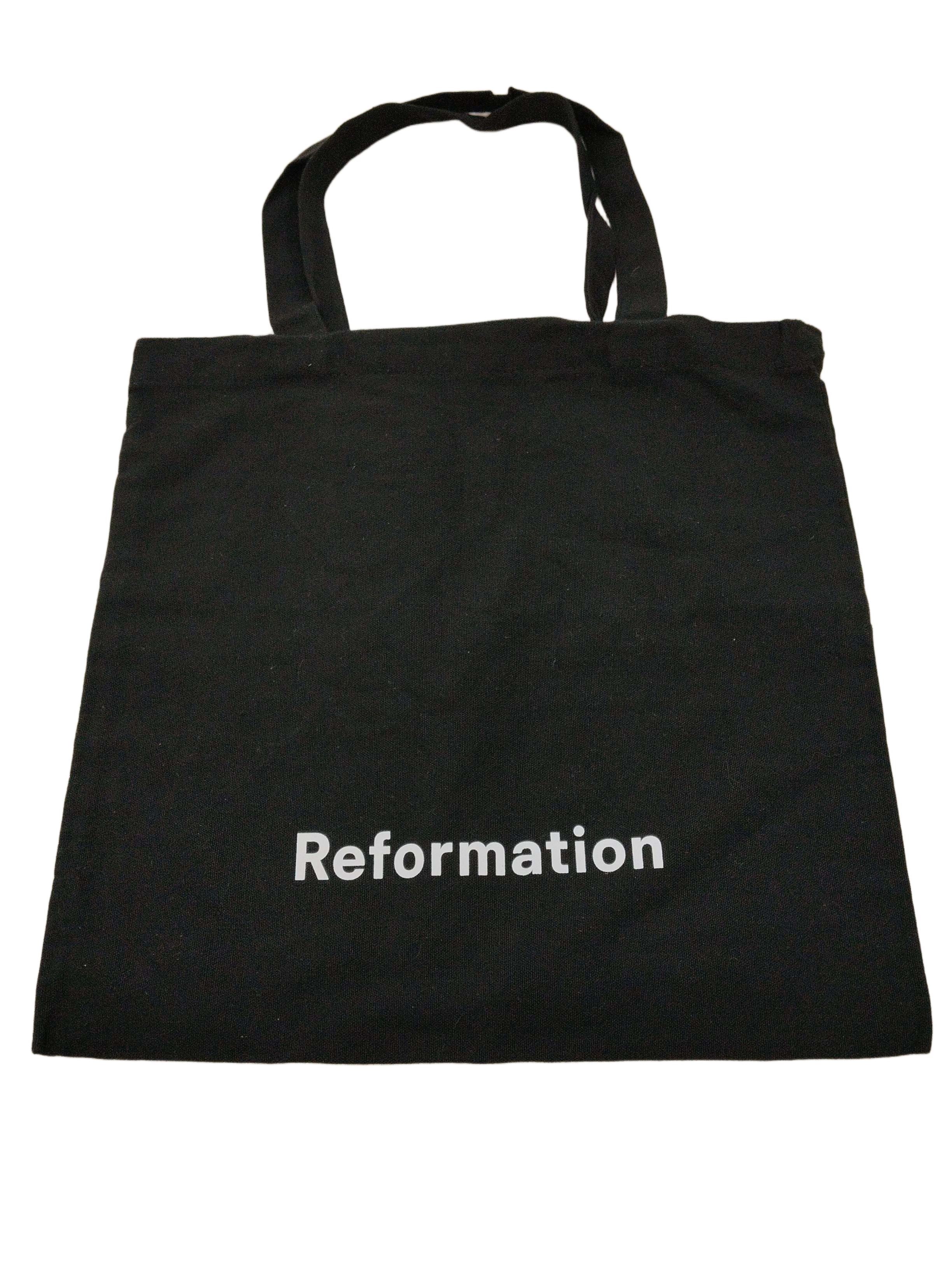 Reformation Women's Bag Black 100% Cotton Tote