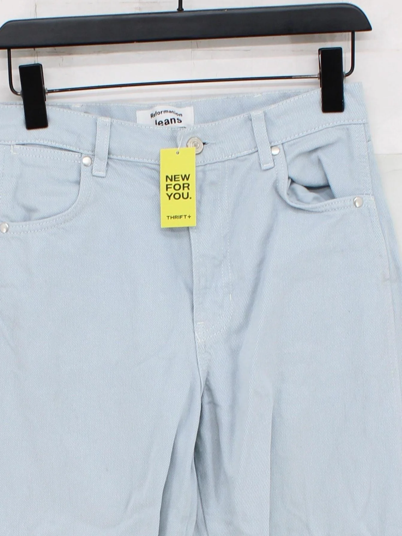 Reformation Women's Jeans W 27 in Blue Cotton with Lyocell Modal Wide-Leg - Image 3