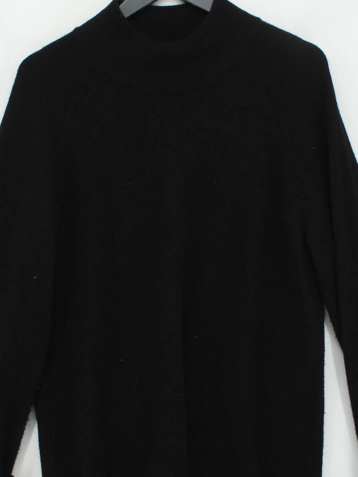 Reformation Women's Jumper L Black 100% Wool Mock Neck Pullover - Image 3
