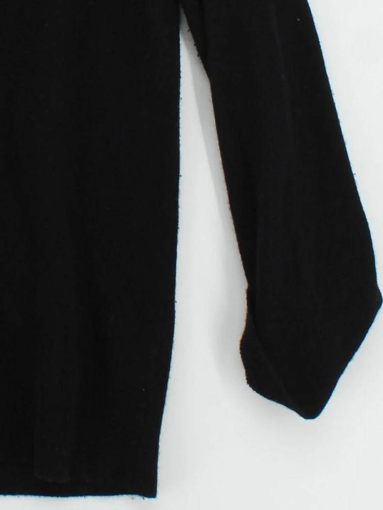 Reformation Women's Jumper L Black 100% Wool Mock Neck Pullover - Image 4