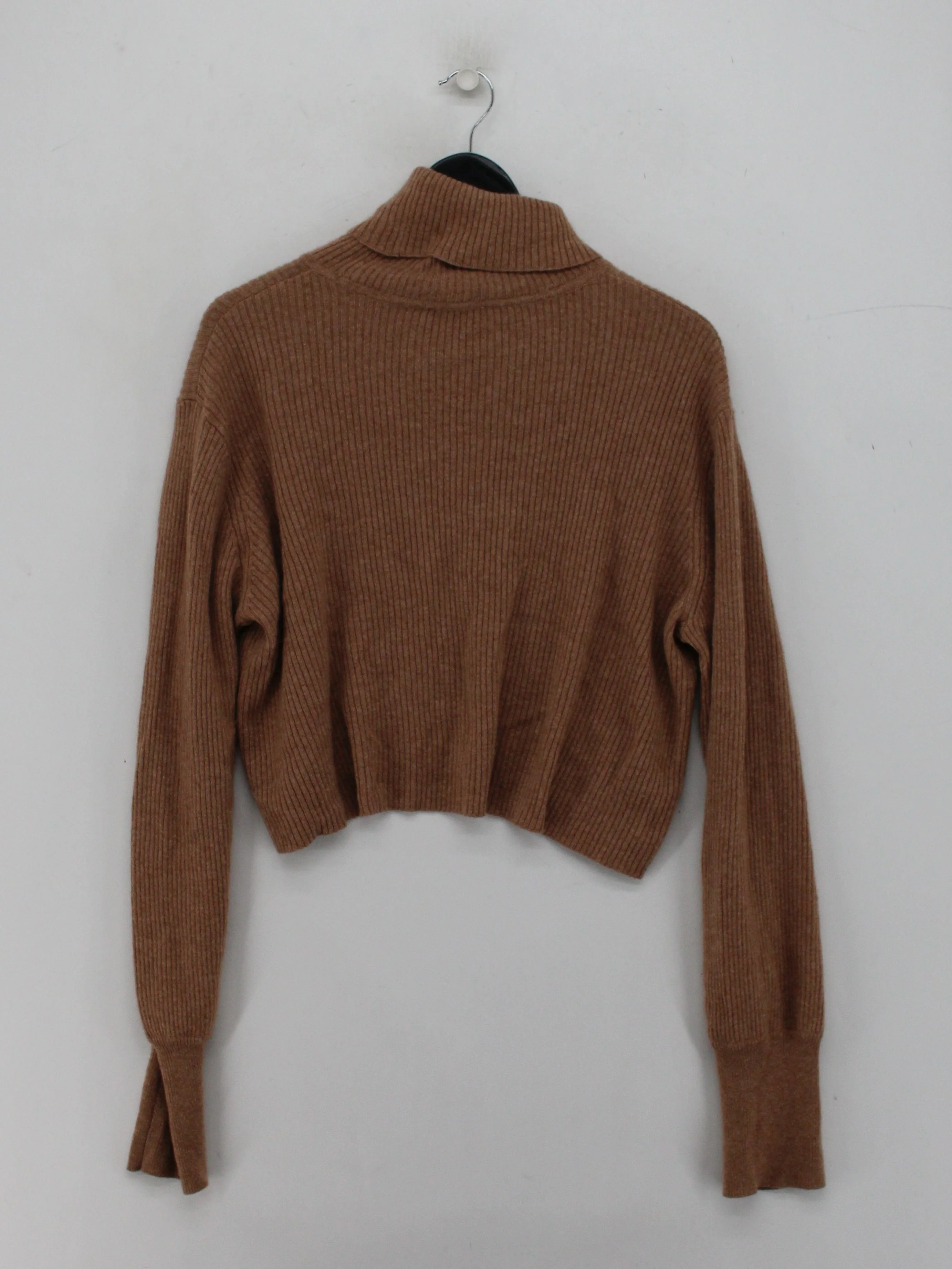 Reformation Women's Jumper XL Tan 100% Cashmere Roll Neck Pullover - Image 2