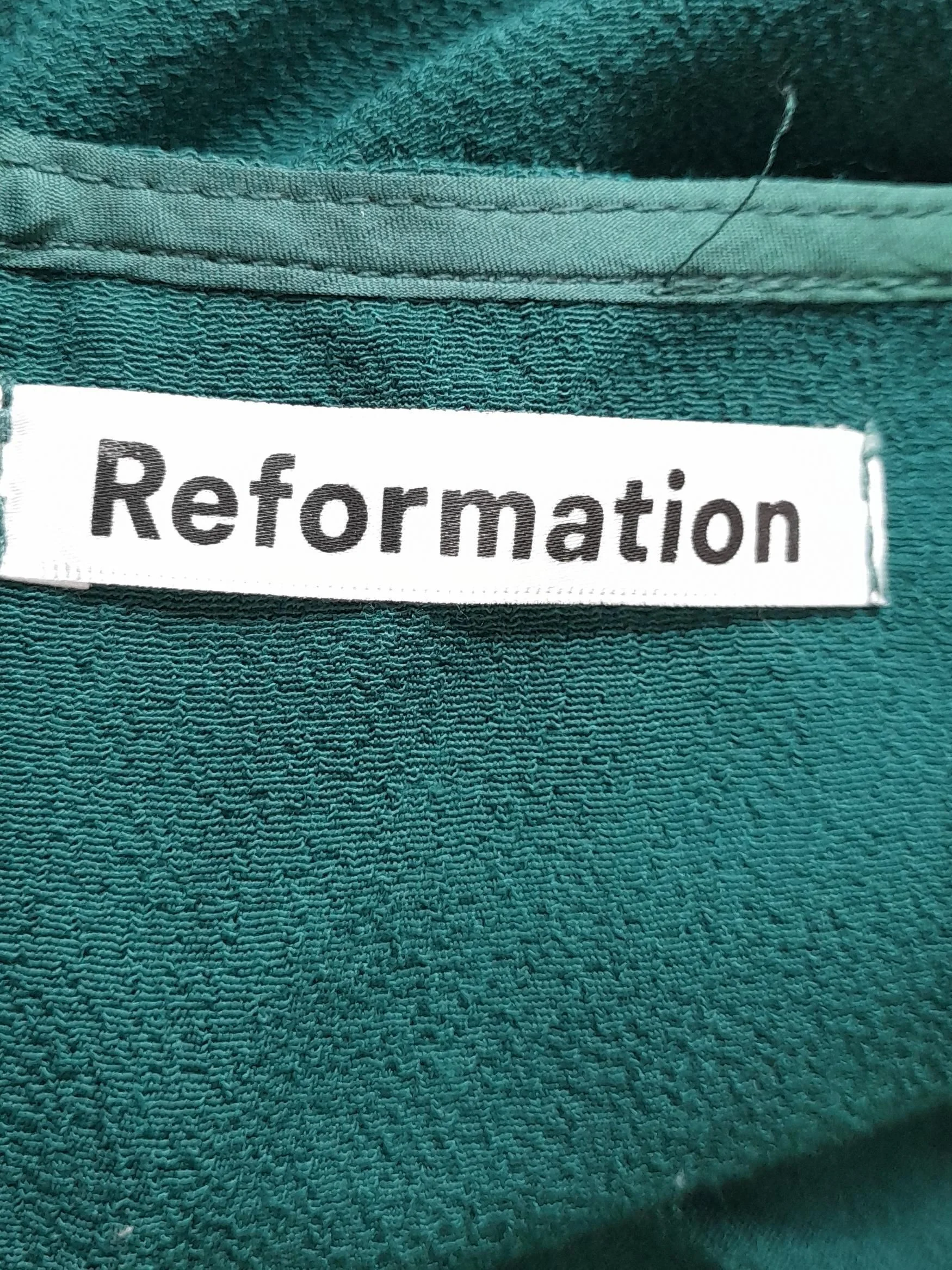 Reformation Women's Mini Skirt S Green 100% Other Short Mini - Image 5