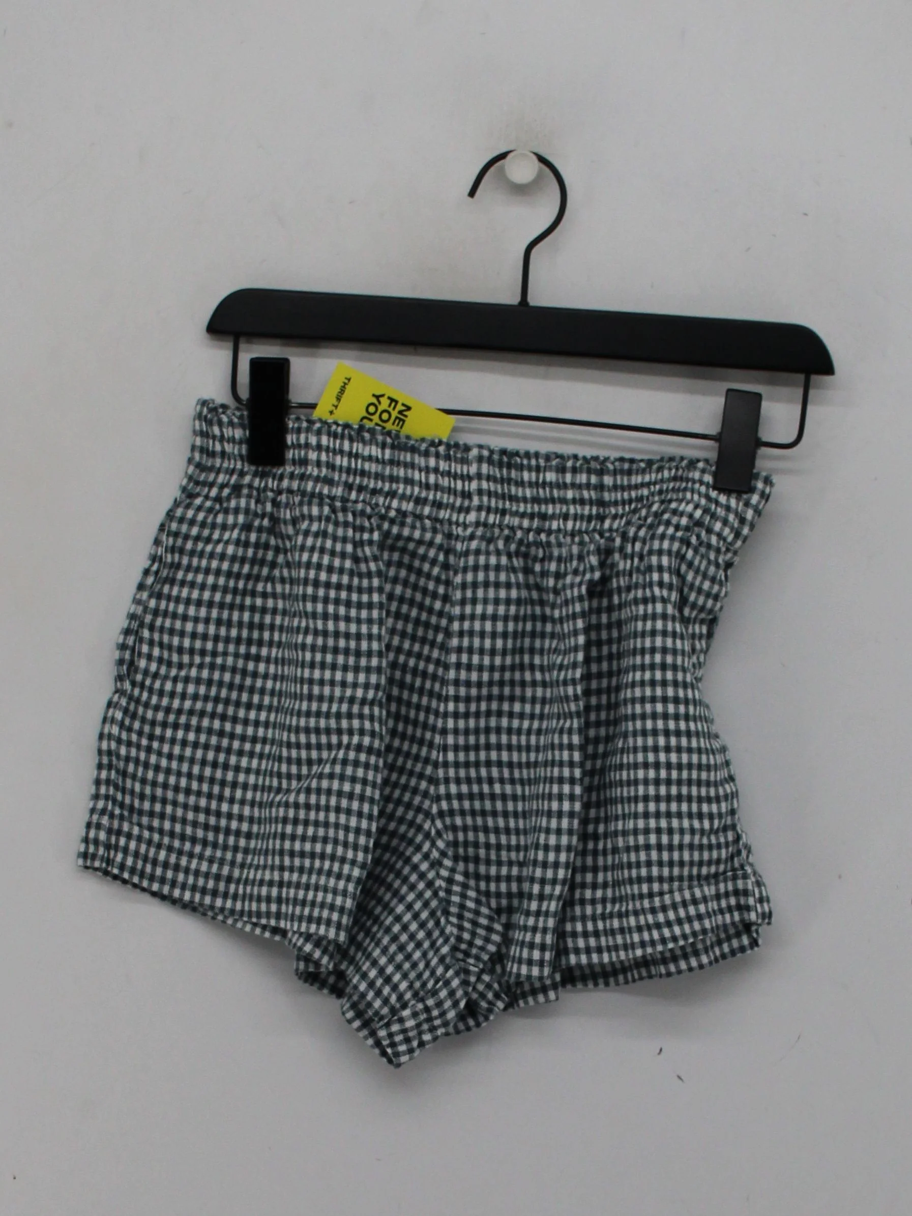 Reformation Women's Shorts S Green Checkered Linen with Rayon Mom - Image 2