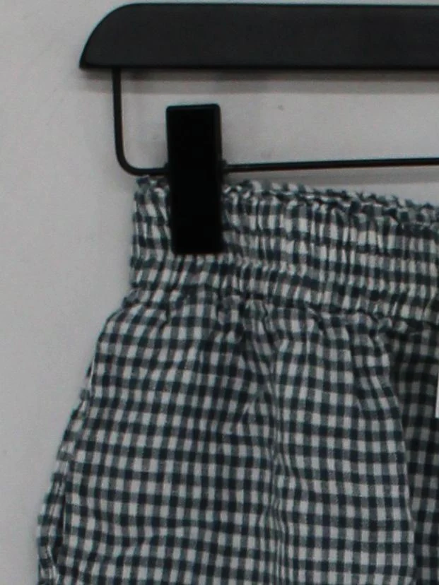 Reformation Women's Shorts S Green Checkered Linen with Rayon Mom - Image 4