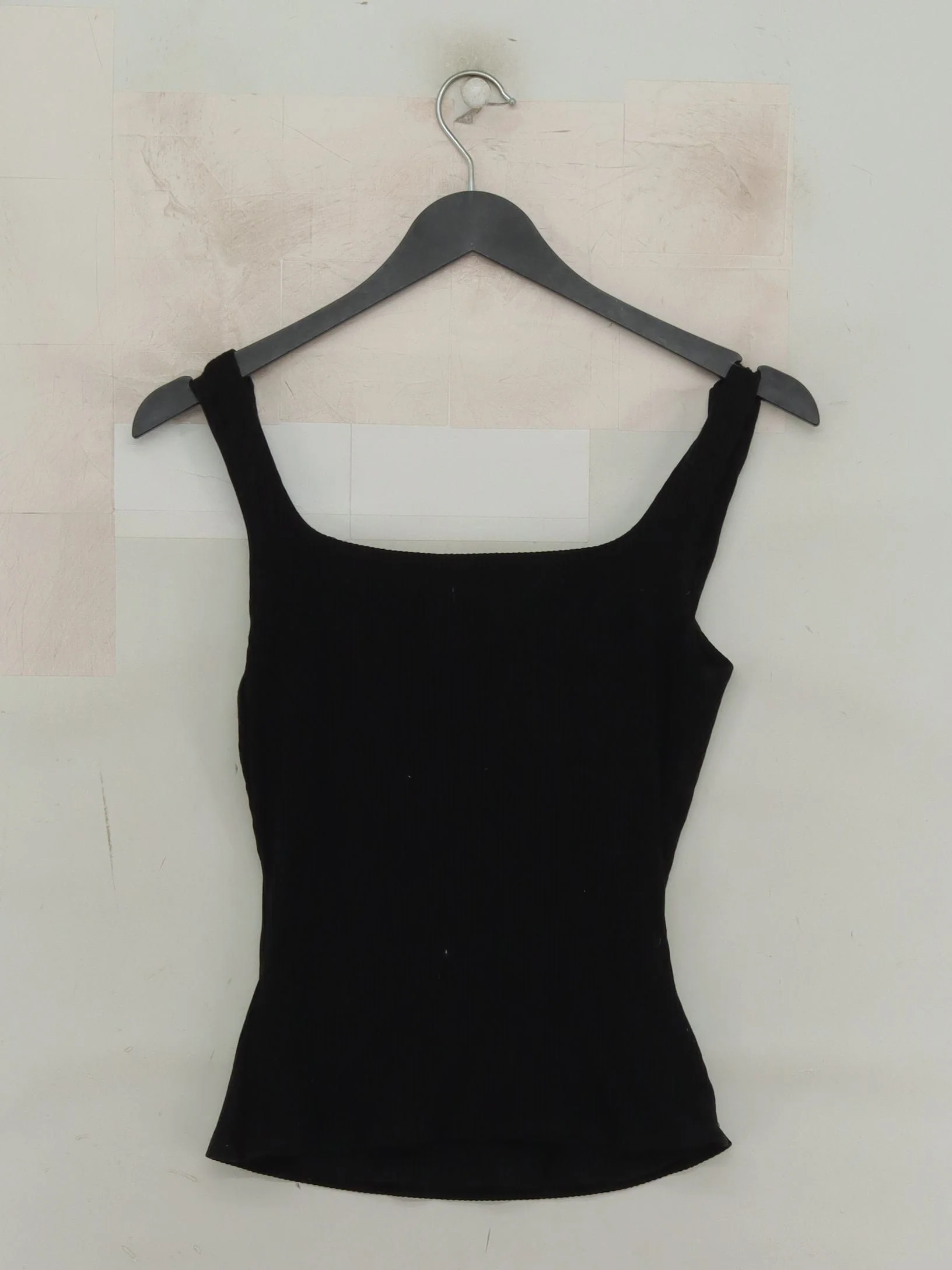 Reformation Women's T-Shirt S Black Lyocell Modal with Spandex Basic - Image 2