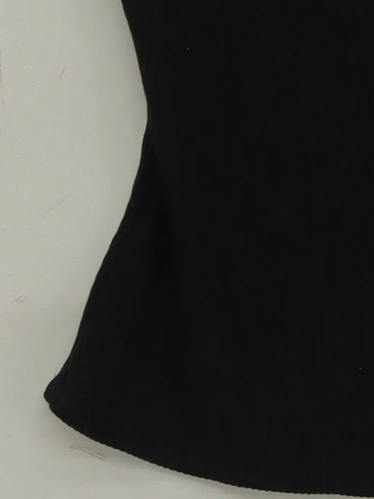 Reformation Women's T-Shirt S Black Lyocell Modal with Spandex Basic - Image 4