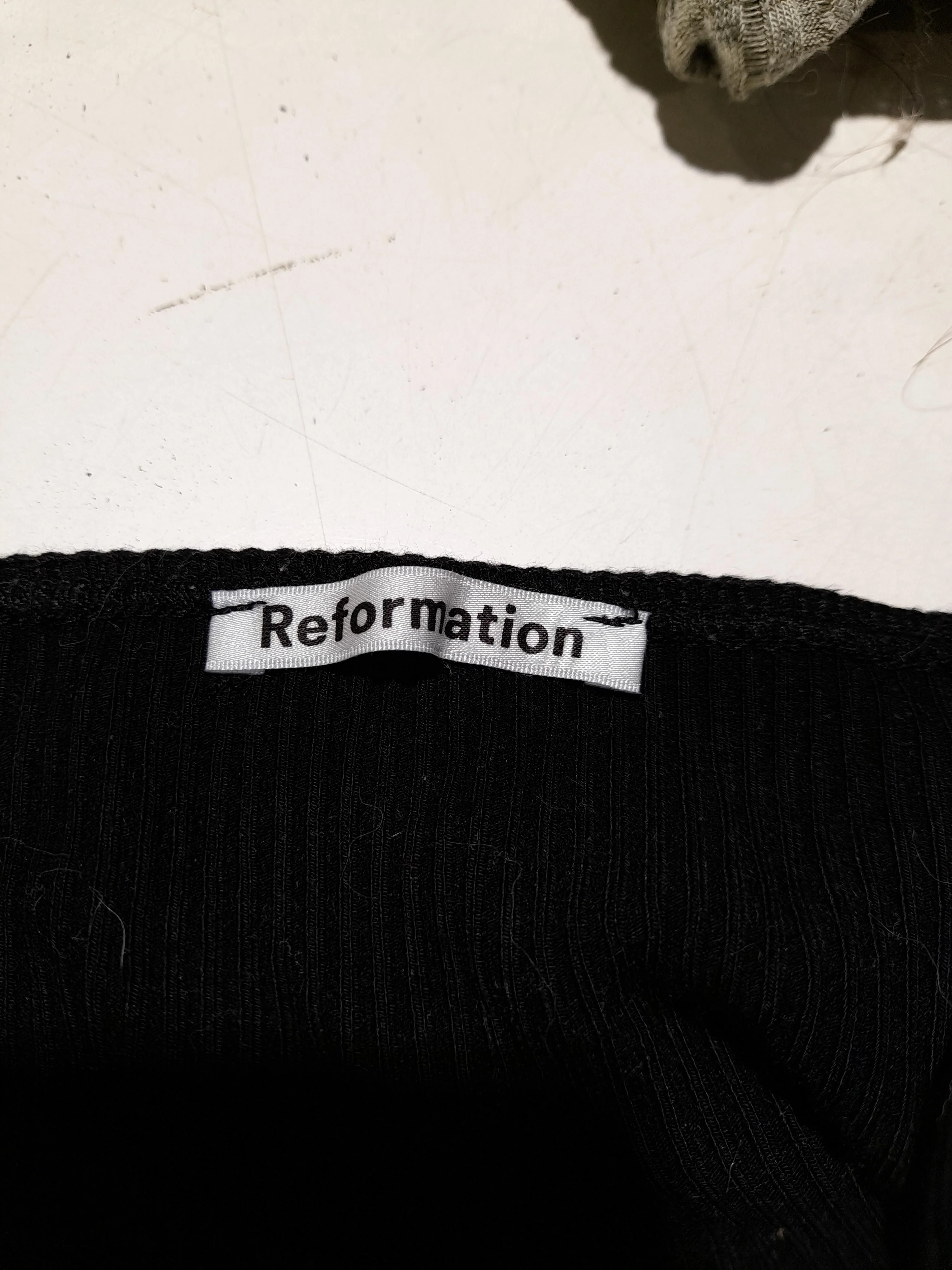 Reformation Women's T-Shirt S Black Lyocell Modal with Spandex Basic - Image 5