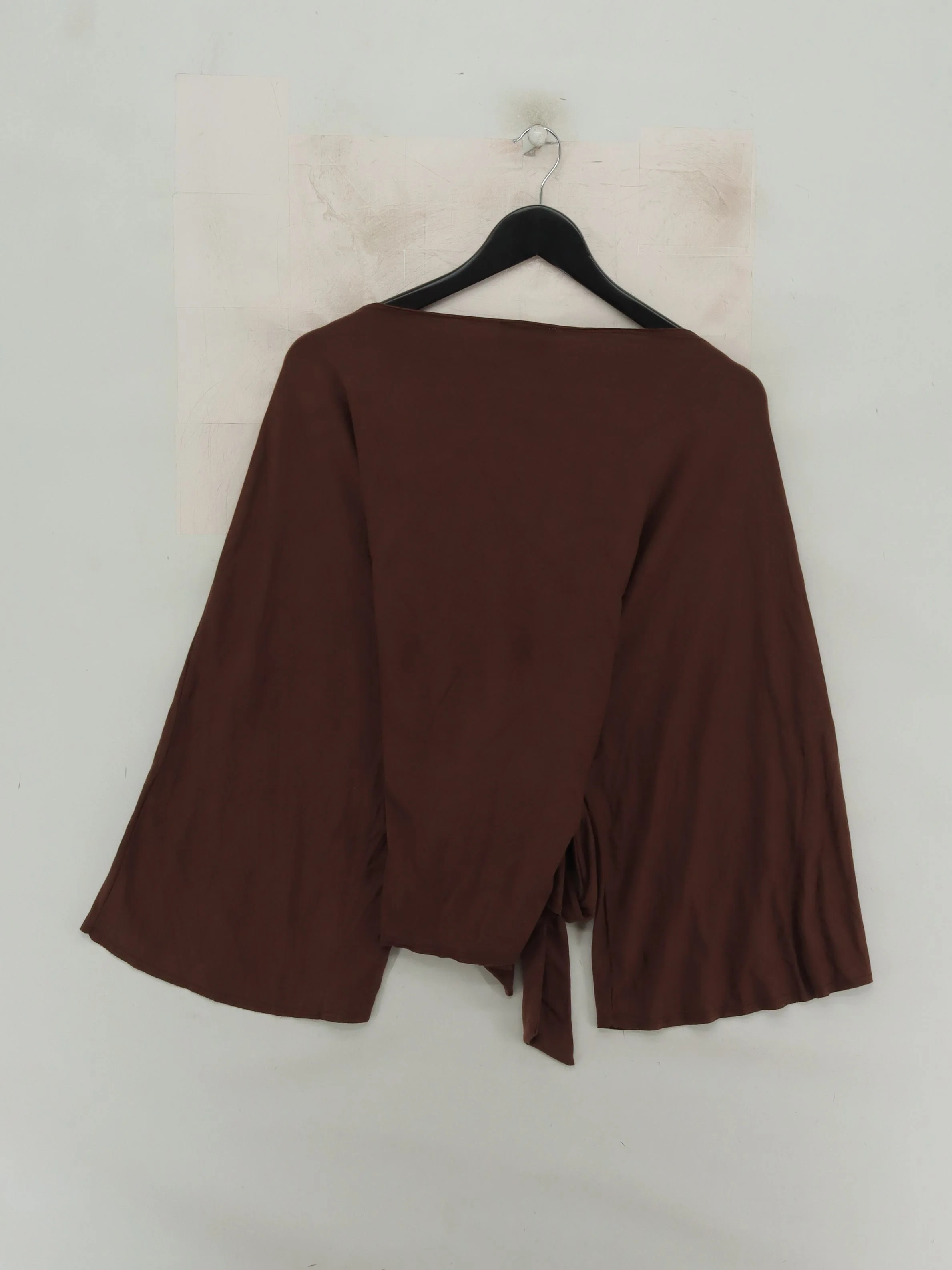 Reformation Women's Top L Brown Lyocell Modal with Spandex Cropped - Image 2