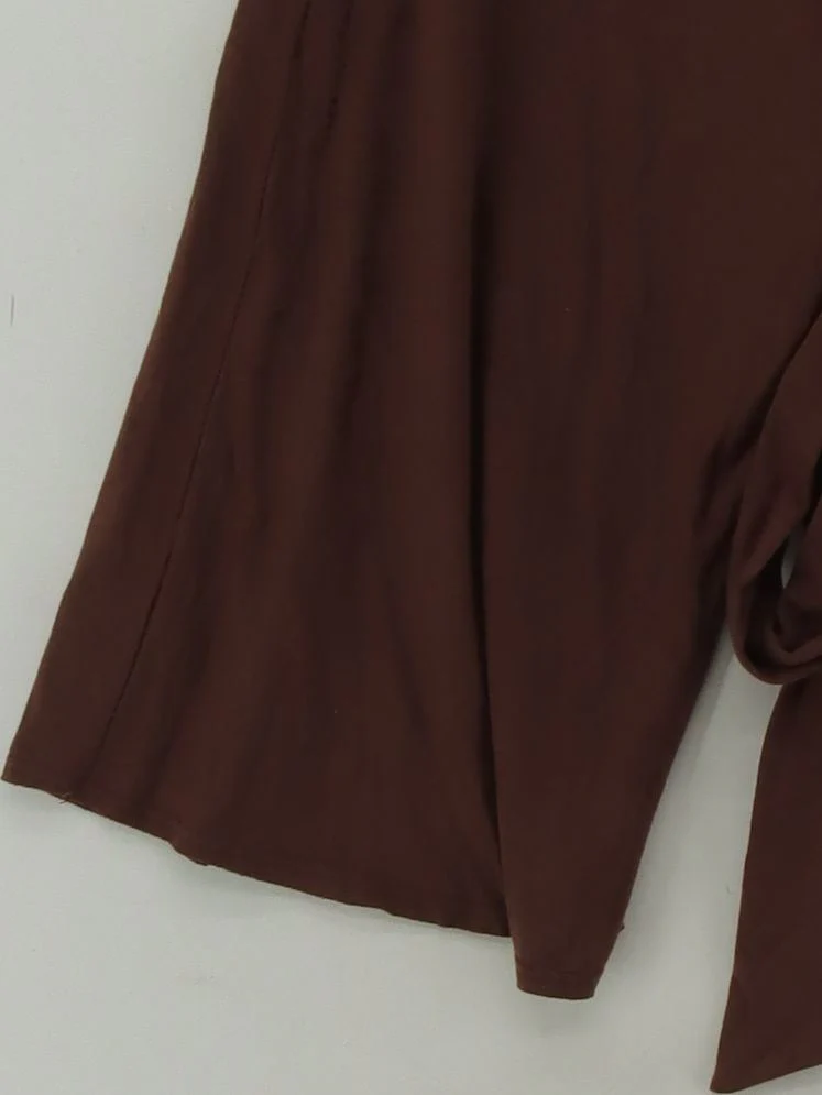 Reformation Women's Top L Brown Lyocell Modal with Spandex Cropped - Image 4